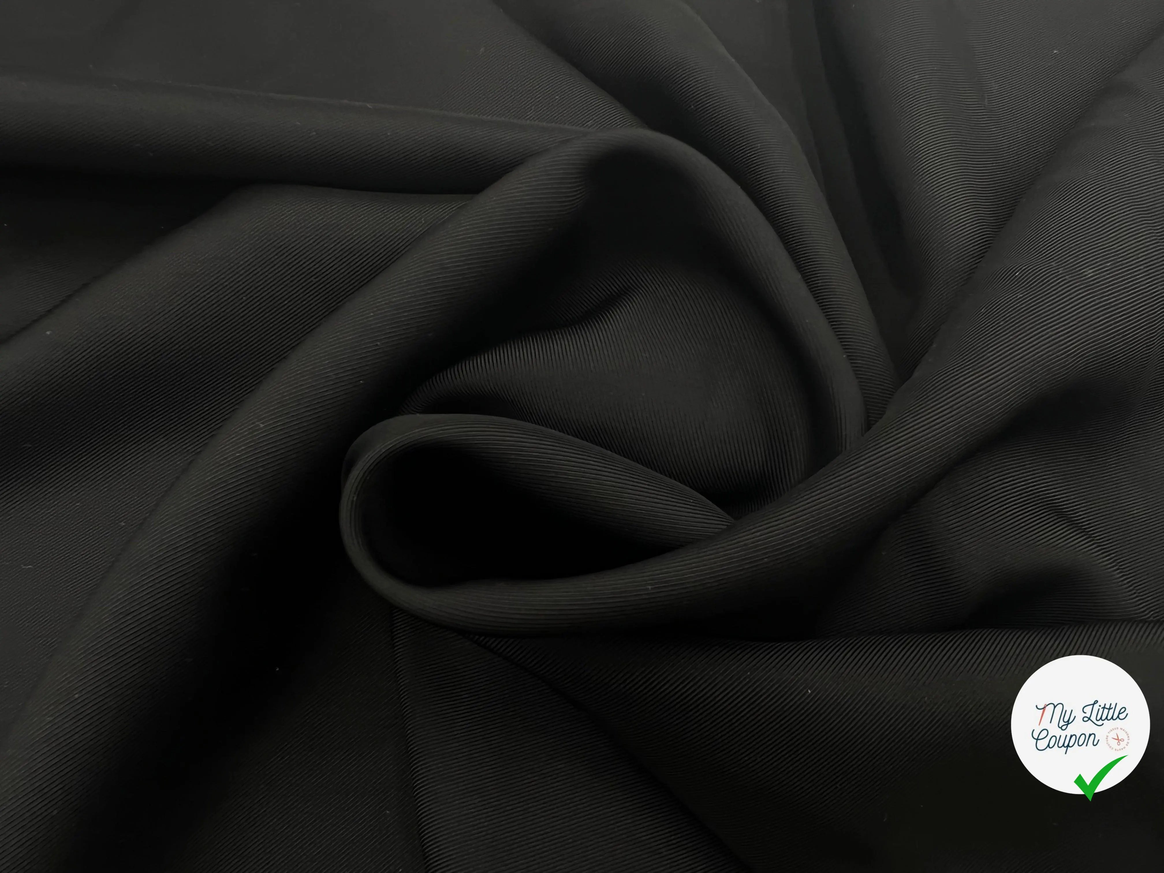 TWILL VISCOSE DEEP BLACK - My Little Coupon - tissu - coudre