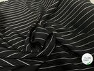 TWILL VISCOSE NOIR À RAYURES TISSÉ TEINT - My Little Coupon - tissu - coudre