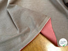 VELOURS 1000 RAIES COTON FINEMENT COTELLÉ BEIGE ENVERS ROSE - My Little Coupon