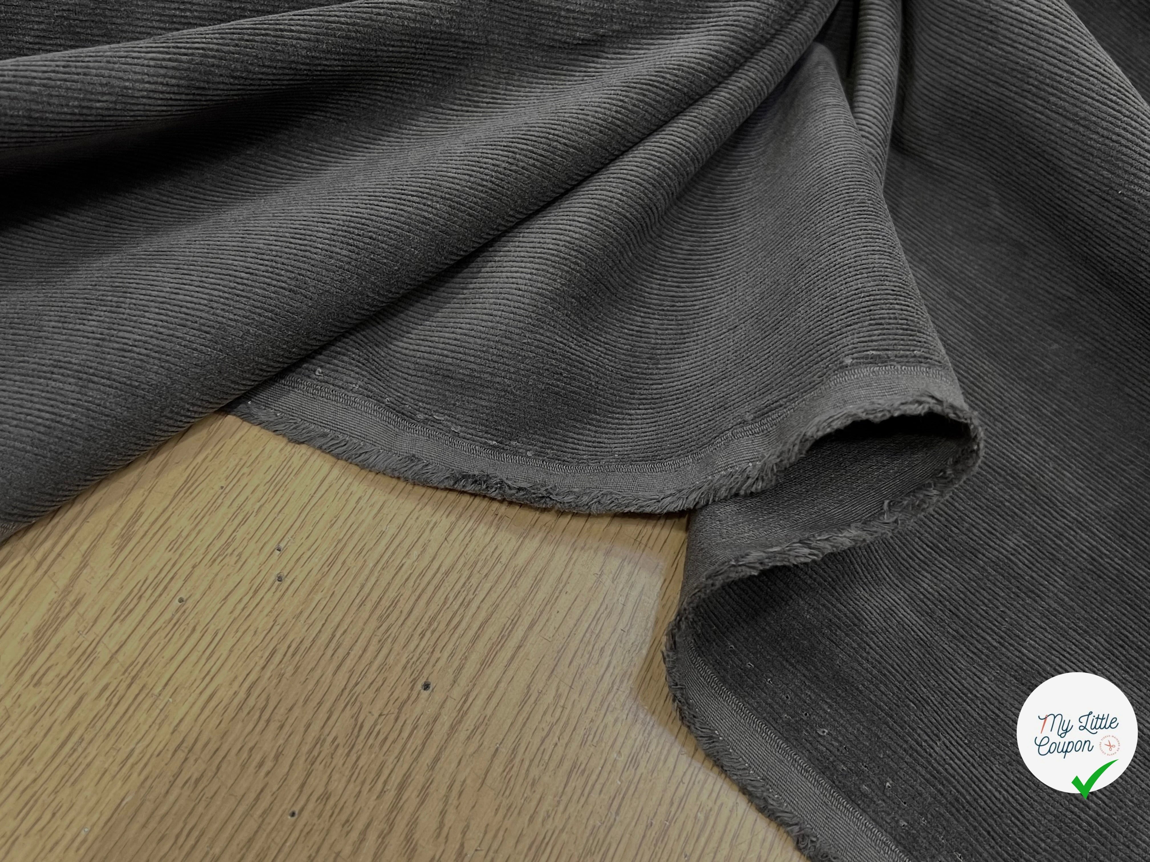 VELOURS 1000 RAIES MARRON GRIS - My Little Coupon