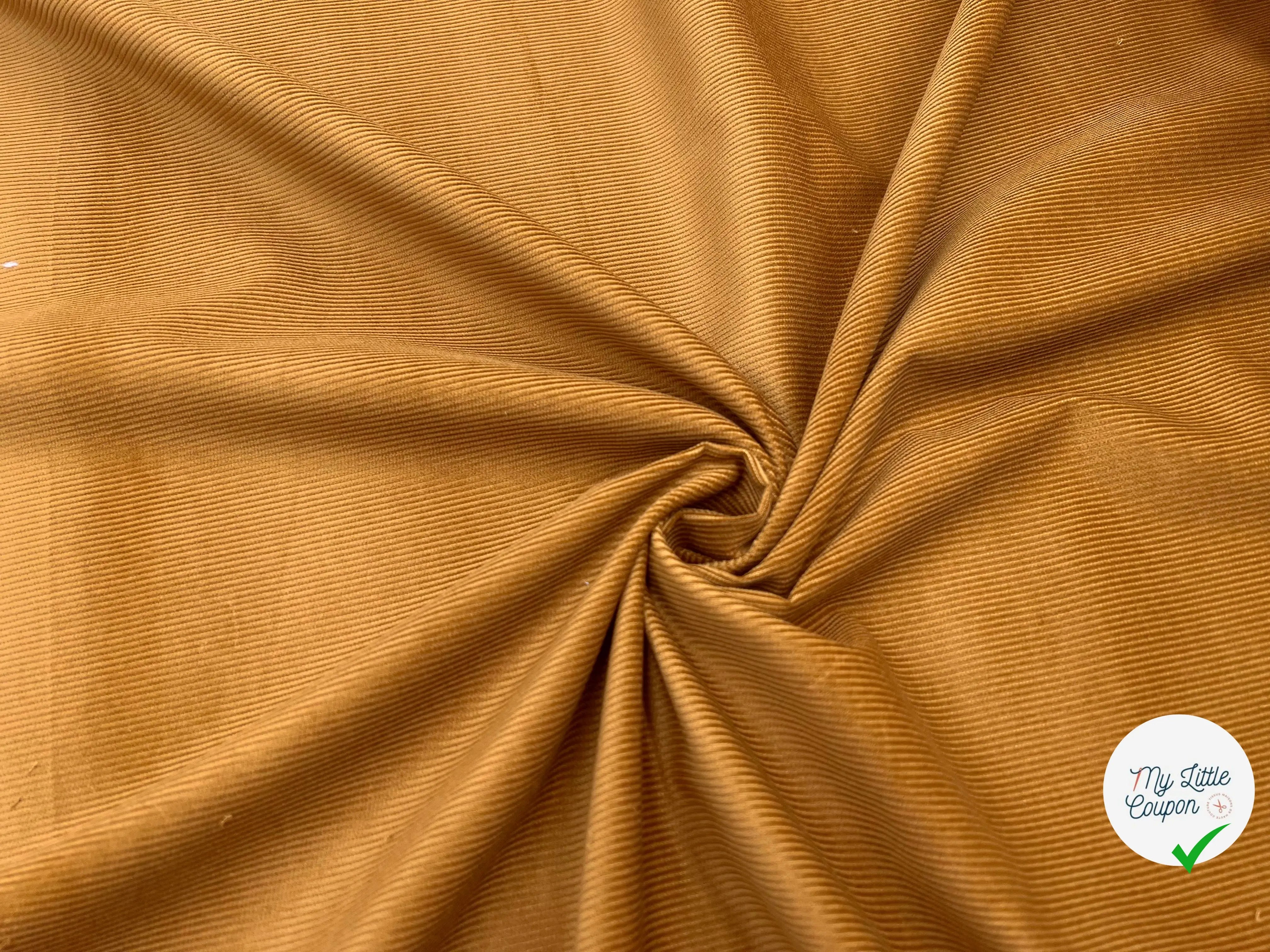 VELOURS 500 RAIES PAIN D'ÉPICE - My Little Coupon - tissu - coudre