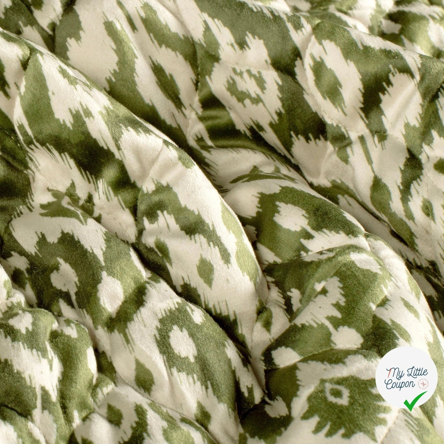 Velours abstrait vert kaki