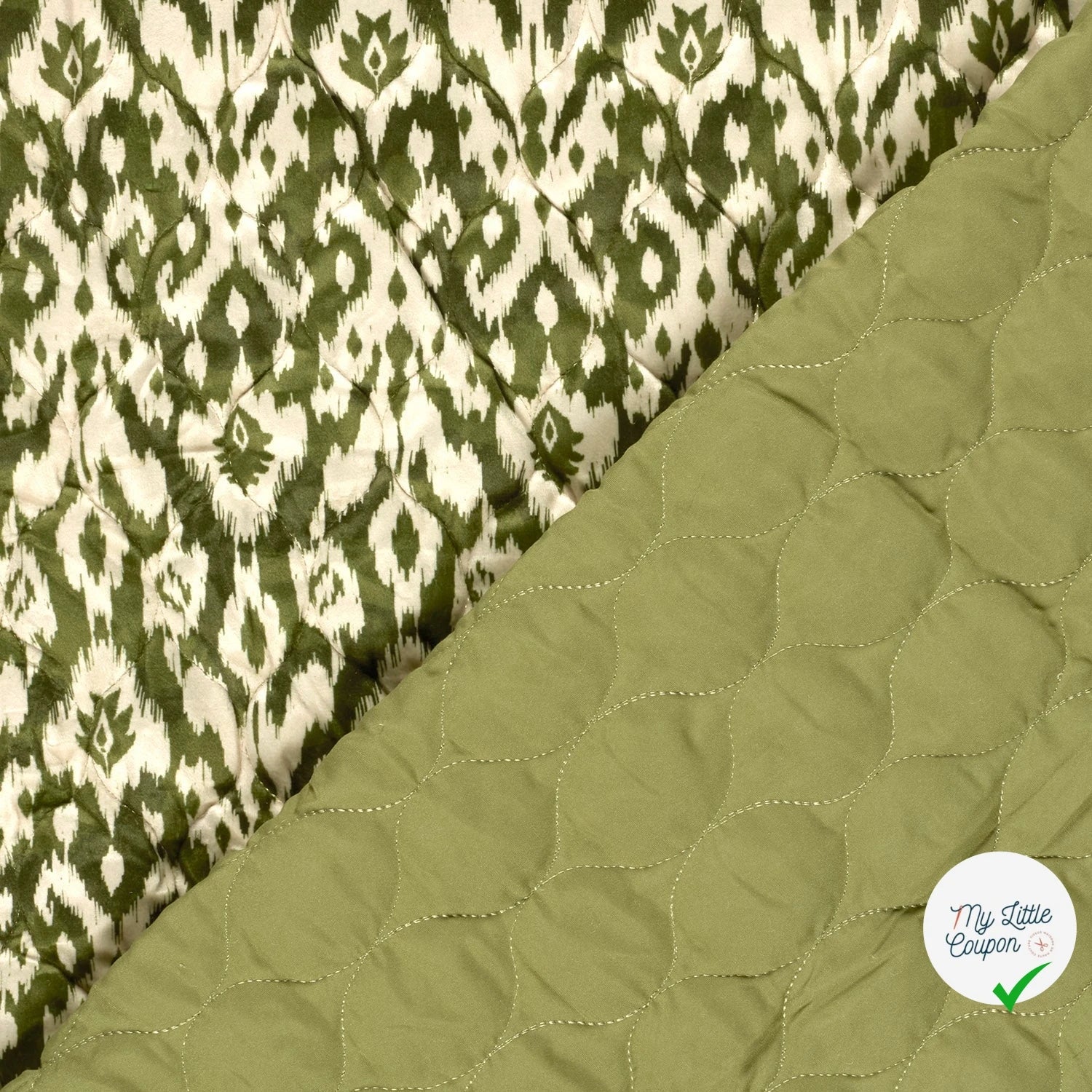 Velours abstrait vert kaki