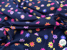 VELOURS BABYCORD FLOWERS – NAVY MULTI - My Little Coupon