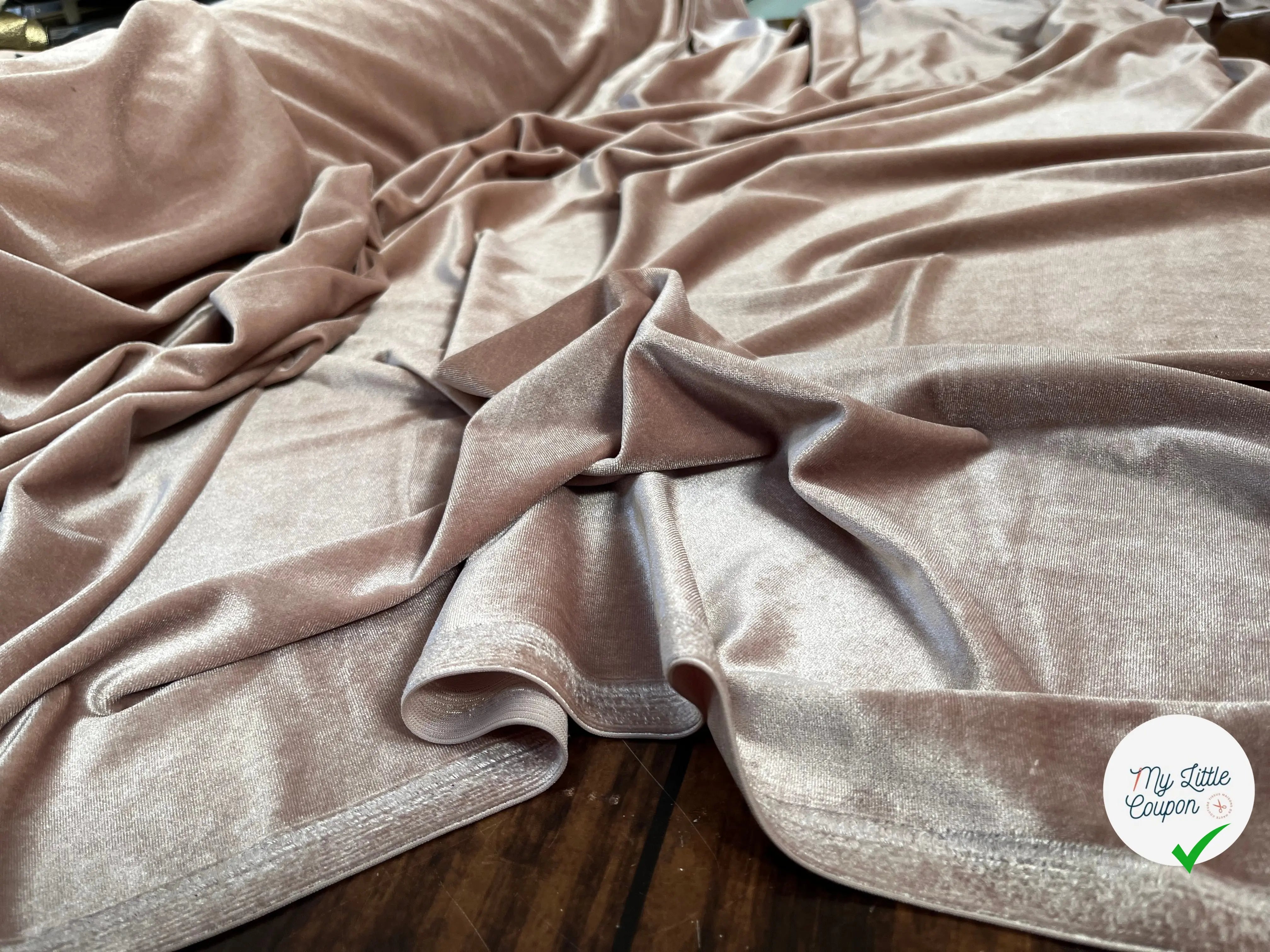 VELOURS CARVICO MAILLE STRETCH BEIGE - My Little Coupon