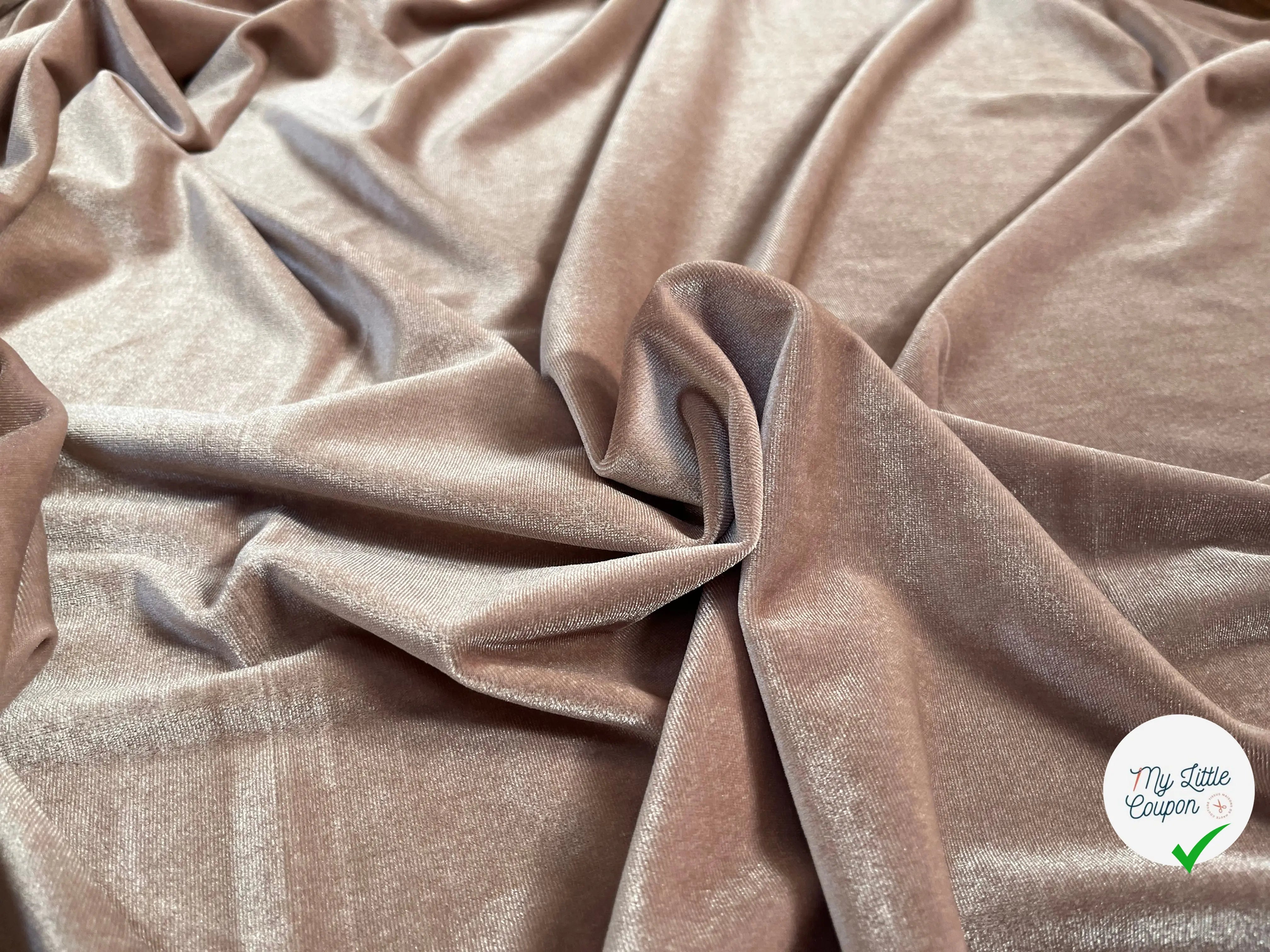 VELOURS CARVICO MAILLE STRETCH BEIGE - My Little Coupon