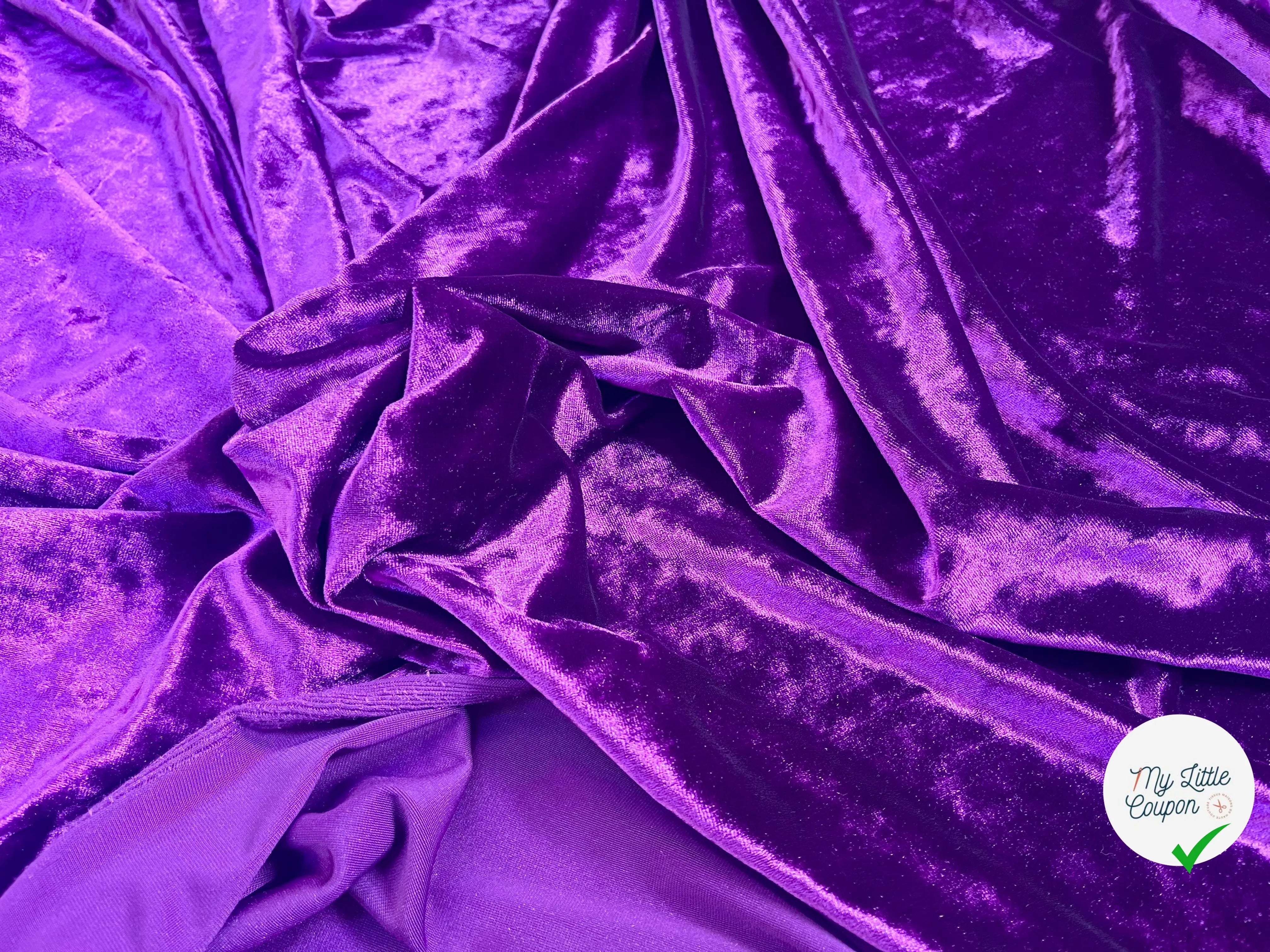 VELOURS CARVICO MAILLE STRETCH MAUVE VIOLET - My Little Coupon