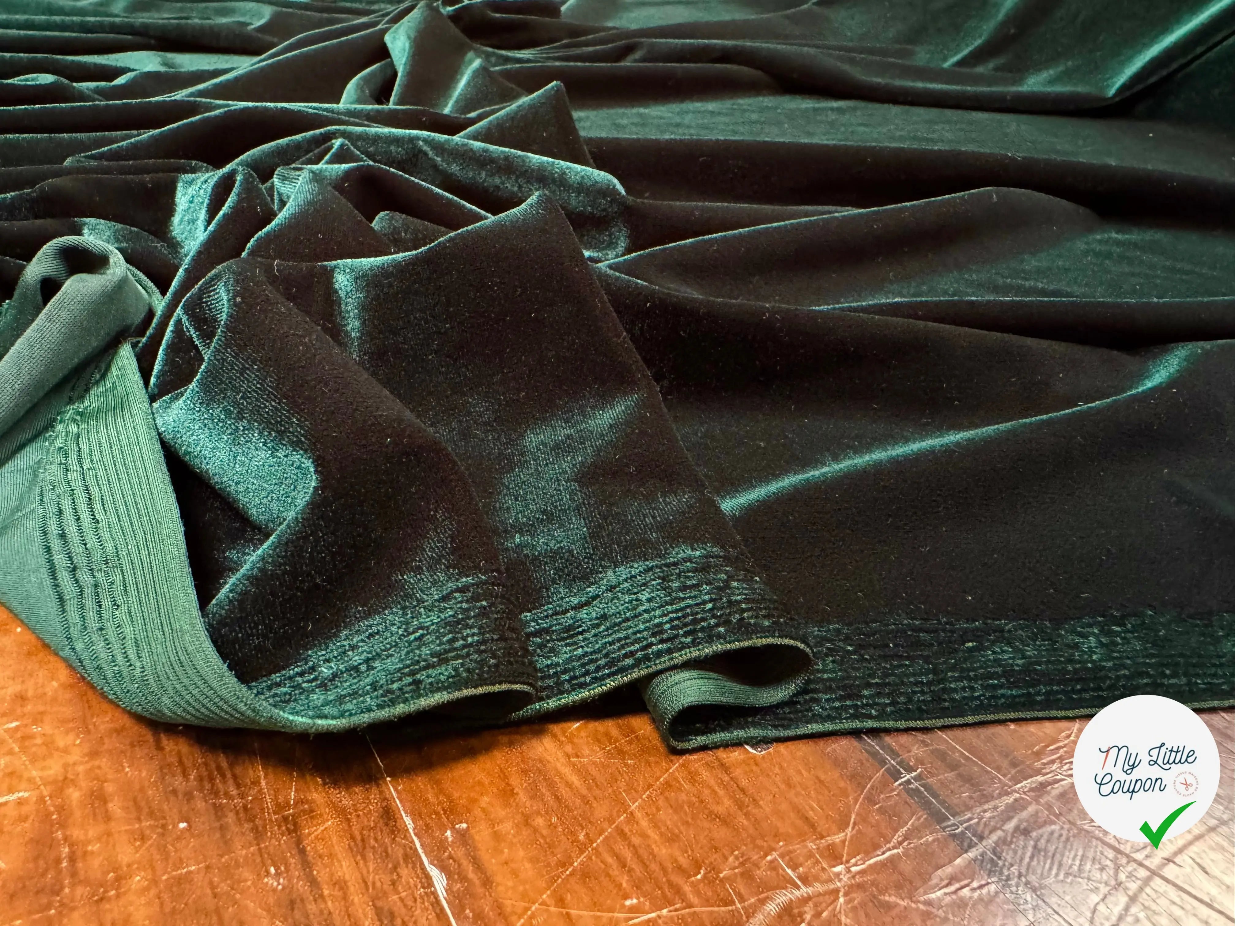 VELOURS CARVICO MAILLE STRETCH SAPIN - My Little Coupon