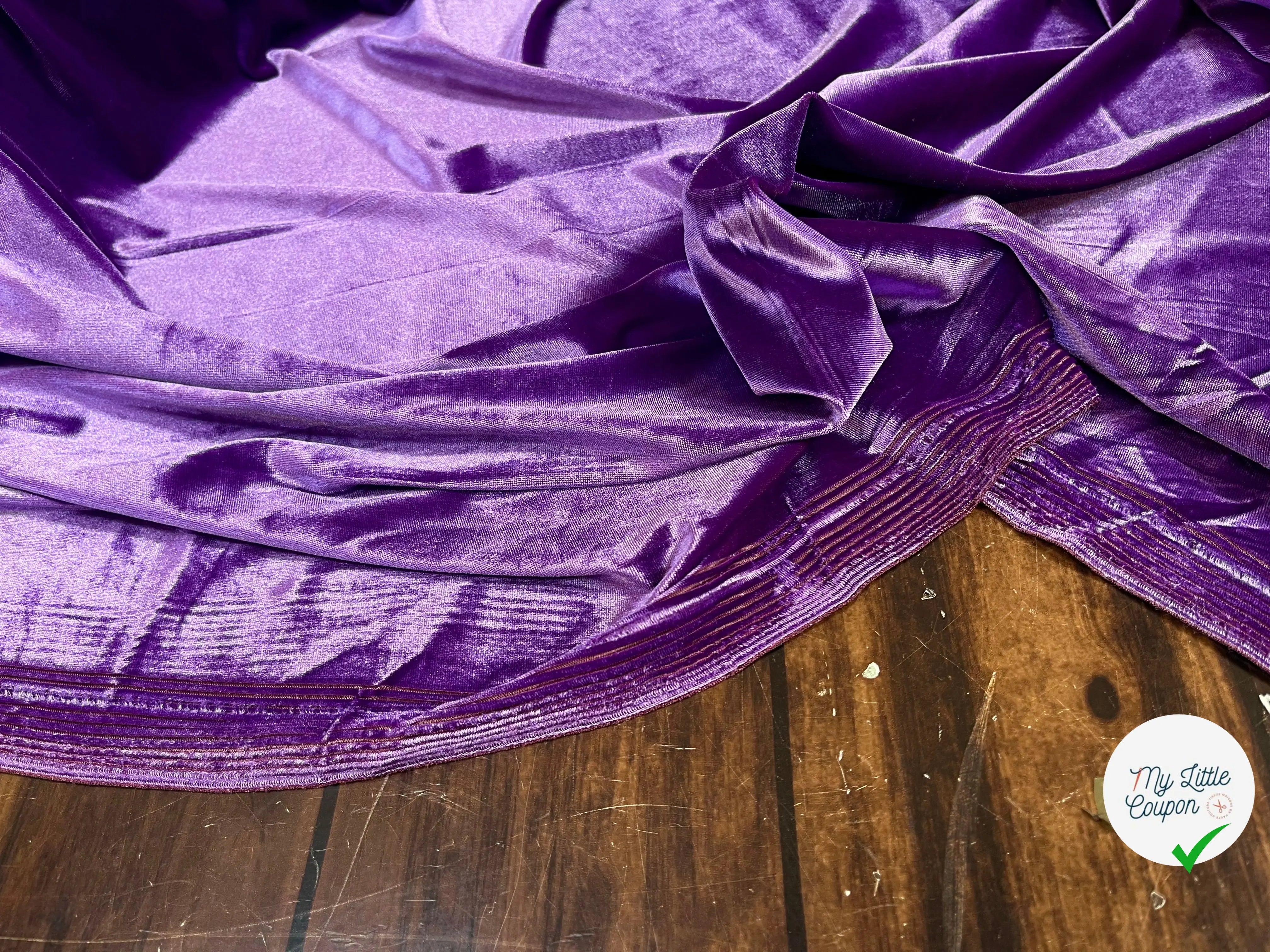 VELOURS CARVICO MAILLE STRETCH VIOLET CLAIR - My Little Coupon