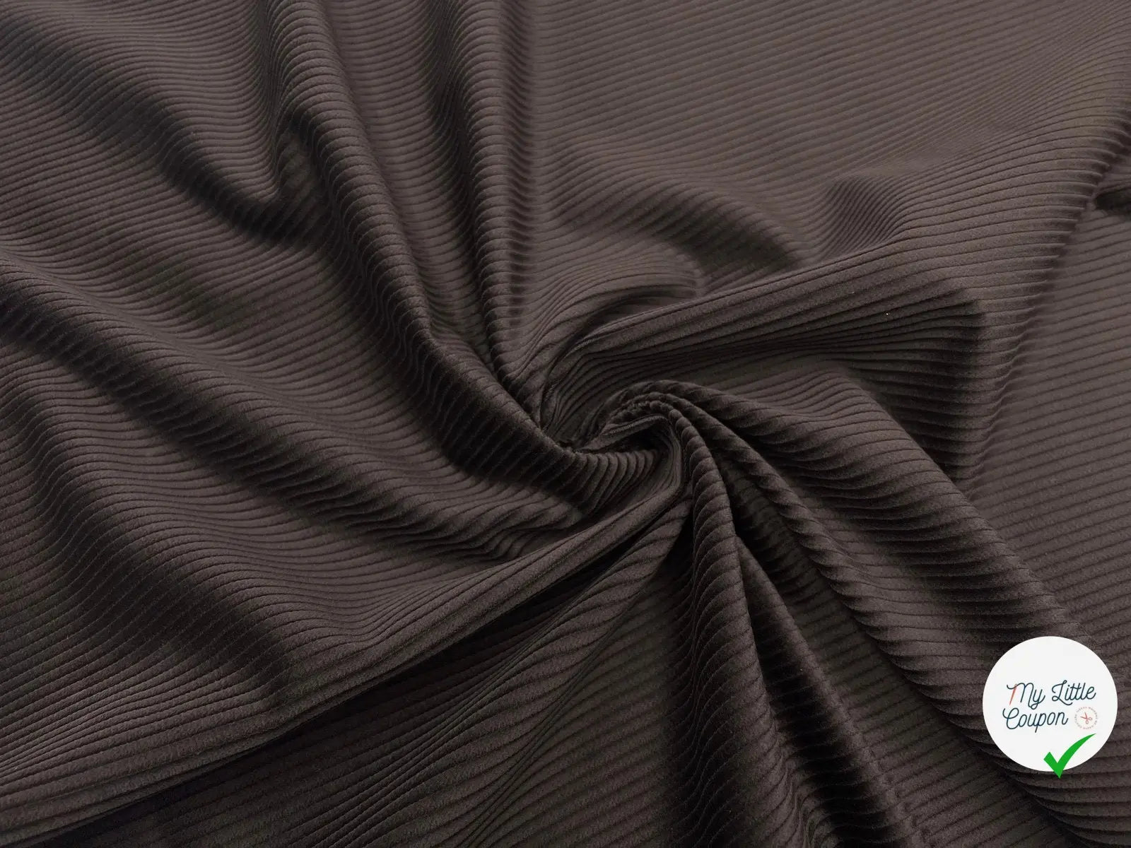 VELOURS CÔTELÉ 300RAIES MARRON - My Little Coupon - tissu - coudre