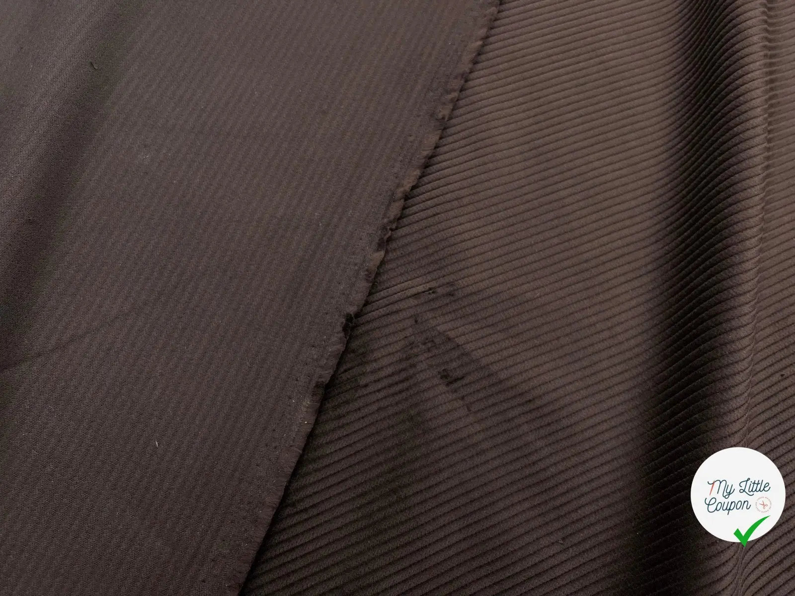 VELOURS CÔTELÉ 300RAIES MARRON - My Little Coupon - tissu - coudre