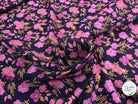 VELOURS COTON BABYCORD FOIL FLOWERS – NAVY - My Little Coupon
