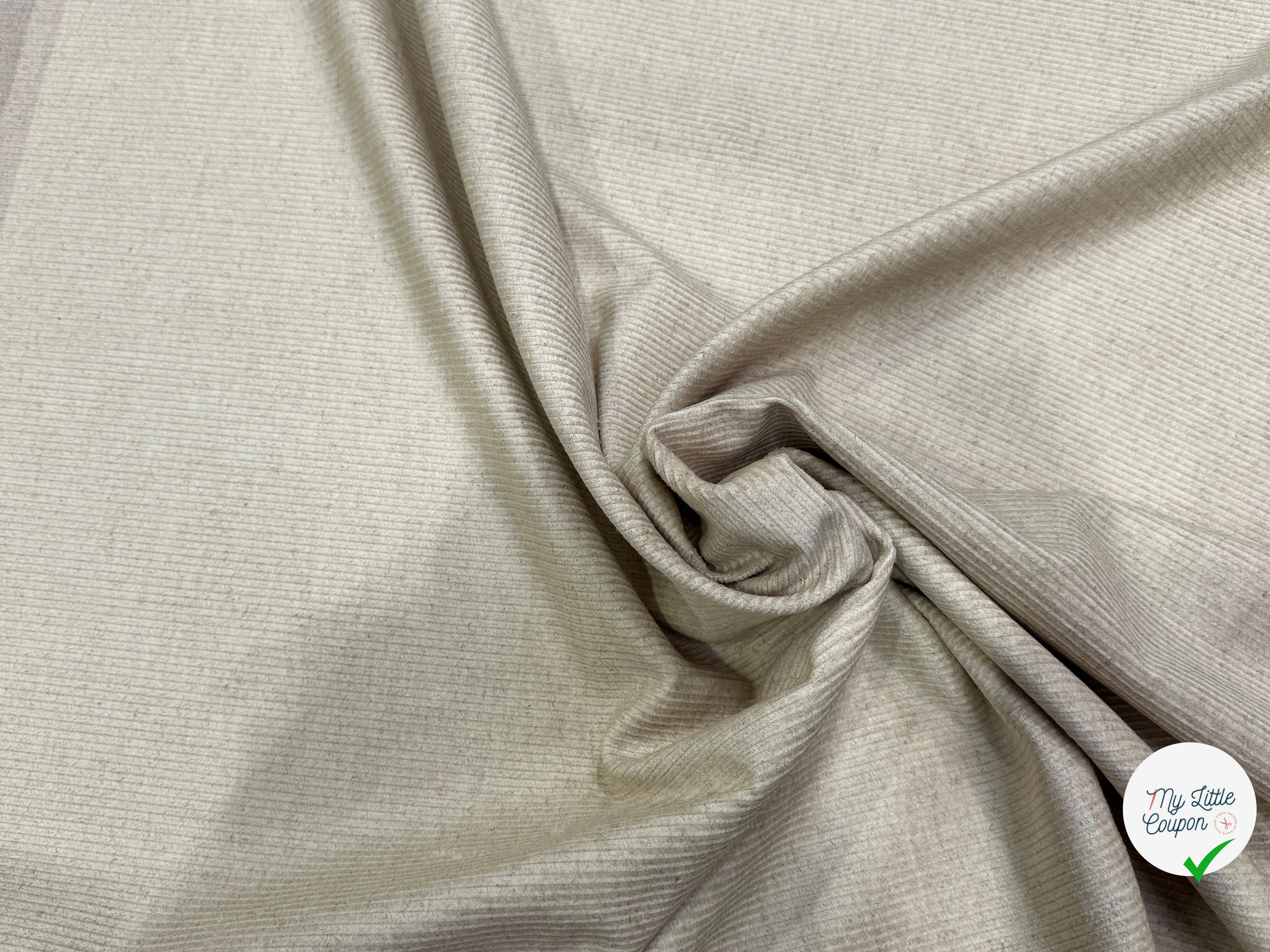 VELOURS COTON ET LIN 300 RAIES NATUREL 74% COTON 26% LIN - My Little Coupon
