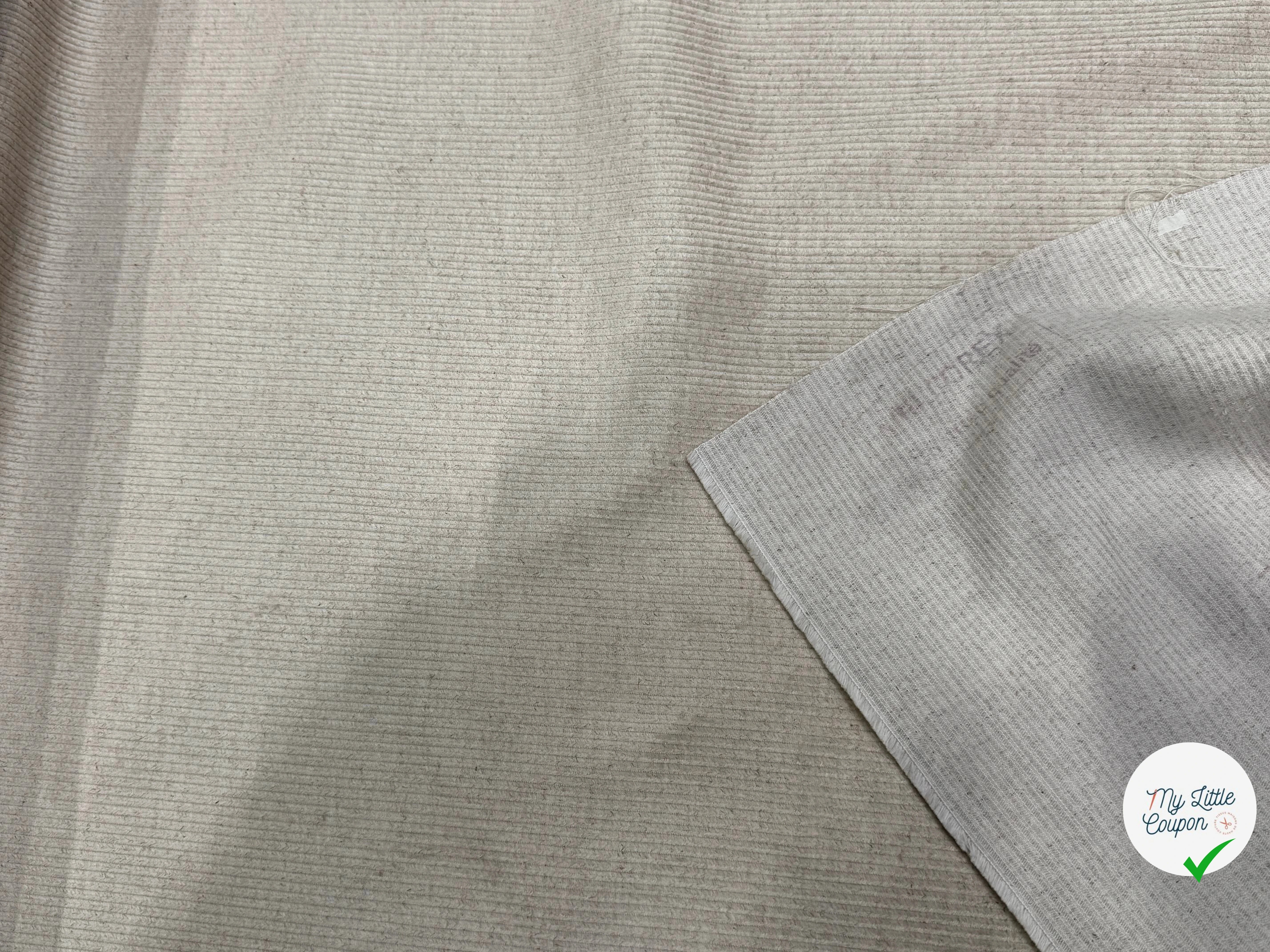 VELOURS COTON ET LIN 300 RAIES NATUREL 74% COTON 26% LIN - My Little Coupon