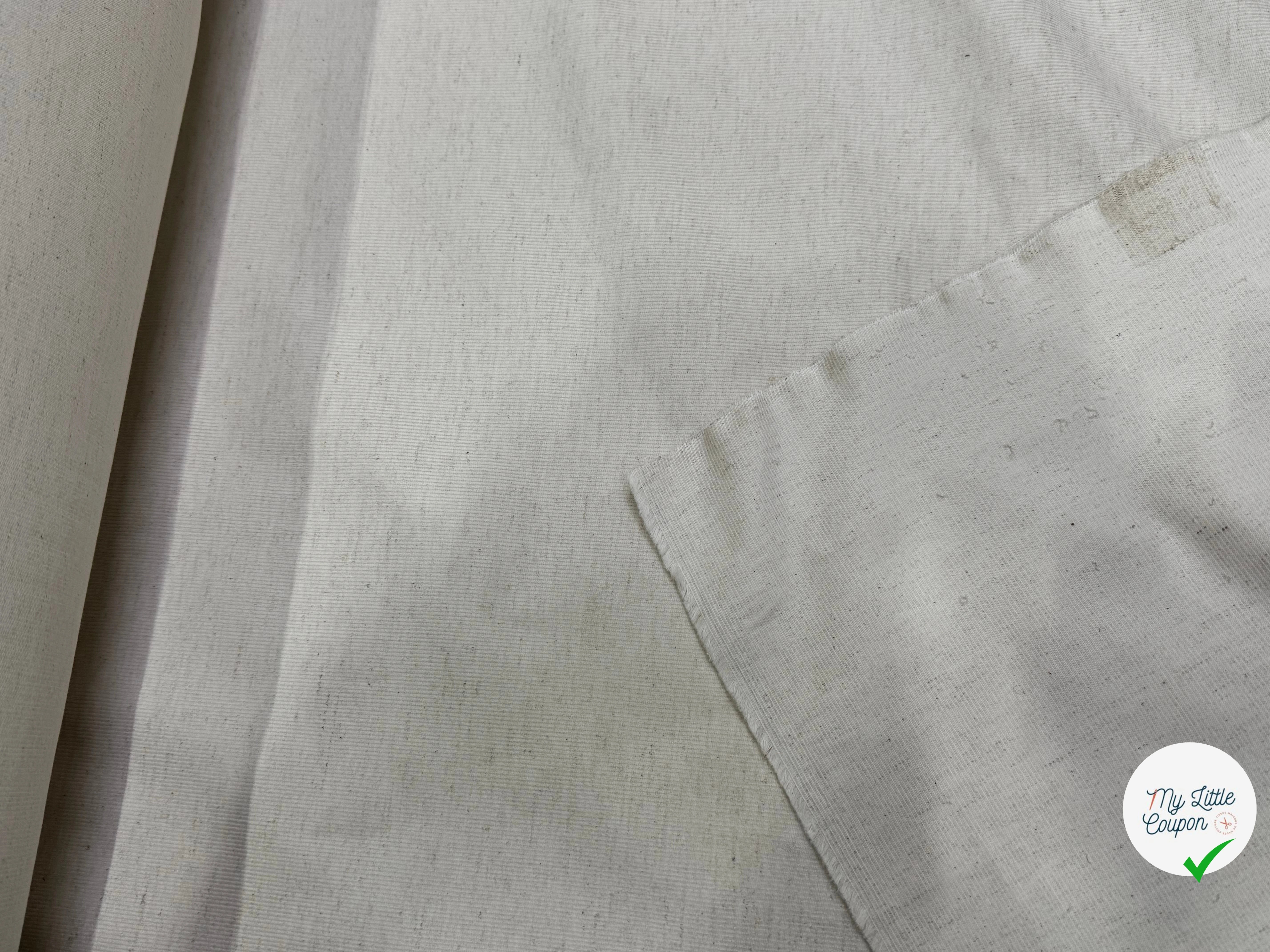 VELOURS COTON ET LIN 600 RAIES STRETCH NATUREL 82% COTON 16% LIN - My Little Coupon