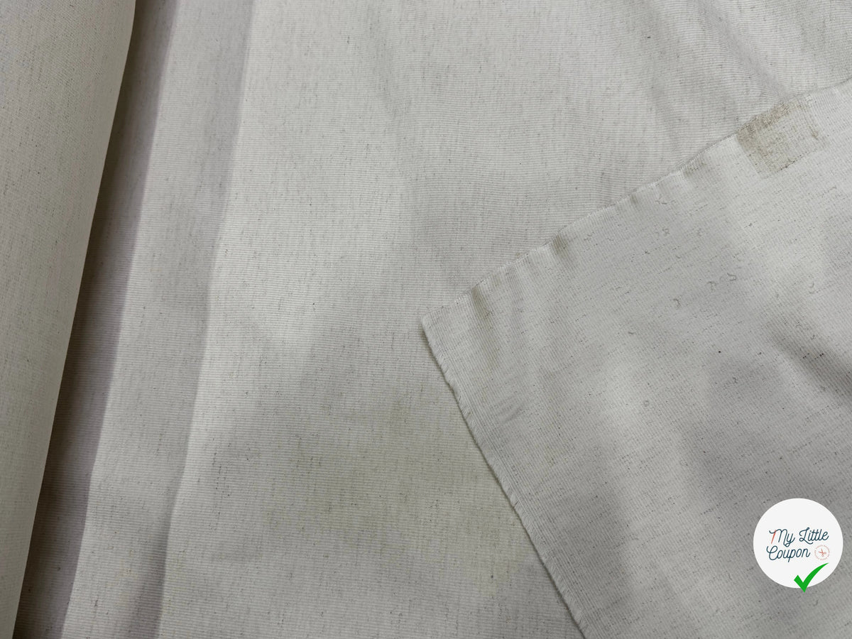 VELOURS COTON ET LIN 600 RAIES STRETCH NATUREL 82% COTON 16% LIN - My Little Coupon