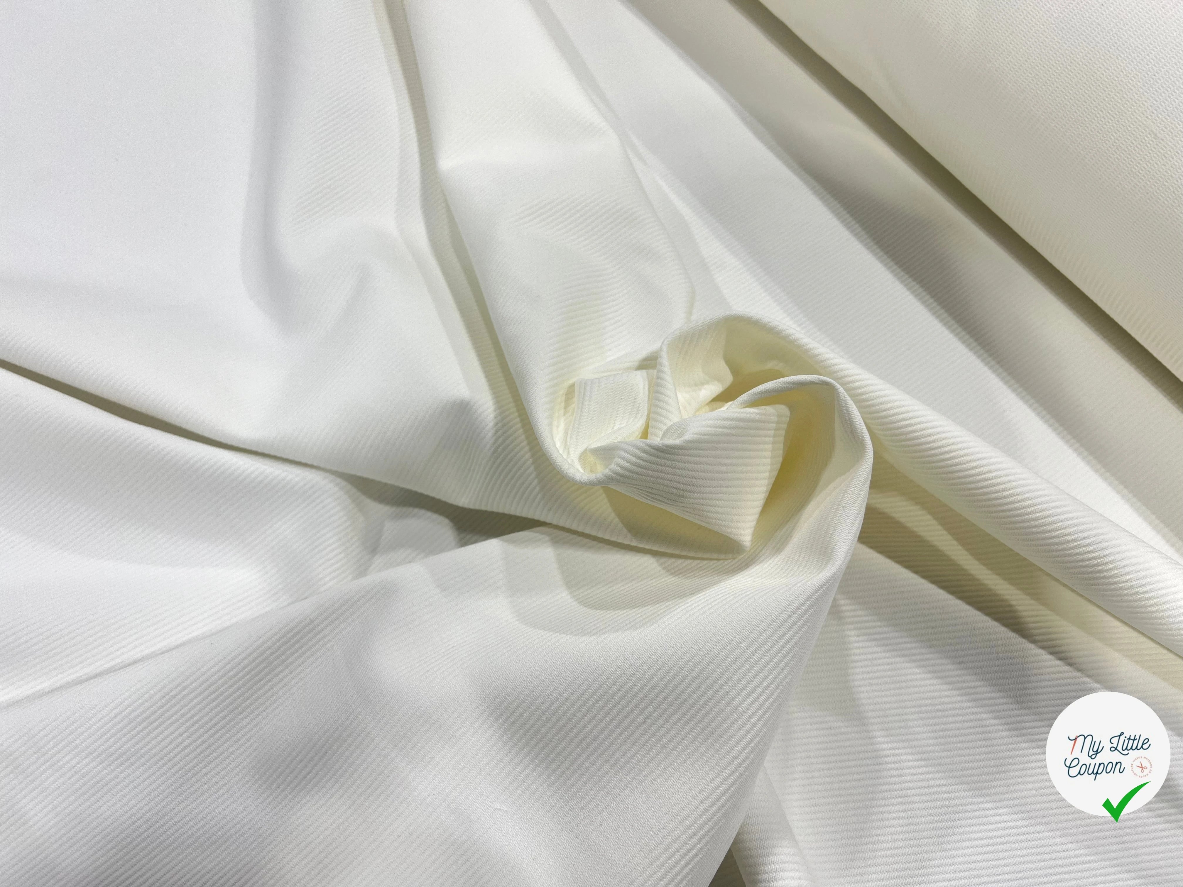 VELOURS COTON STRETCH BLANC CASSÉ - My Little Coupon