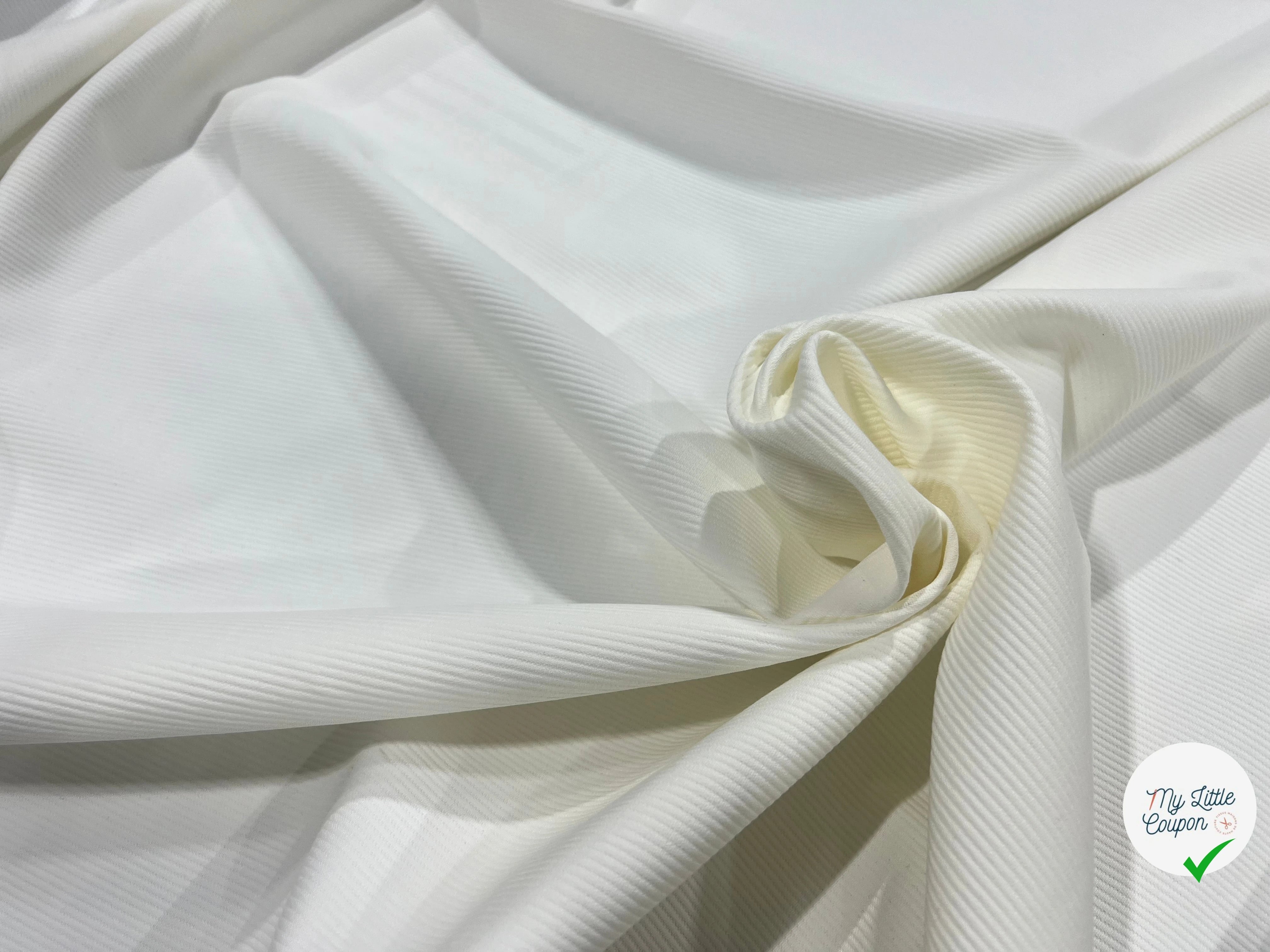 VELOURS COTON STRETCH BLANC CASSÉ - My Little Coupon