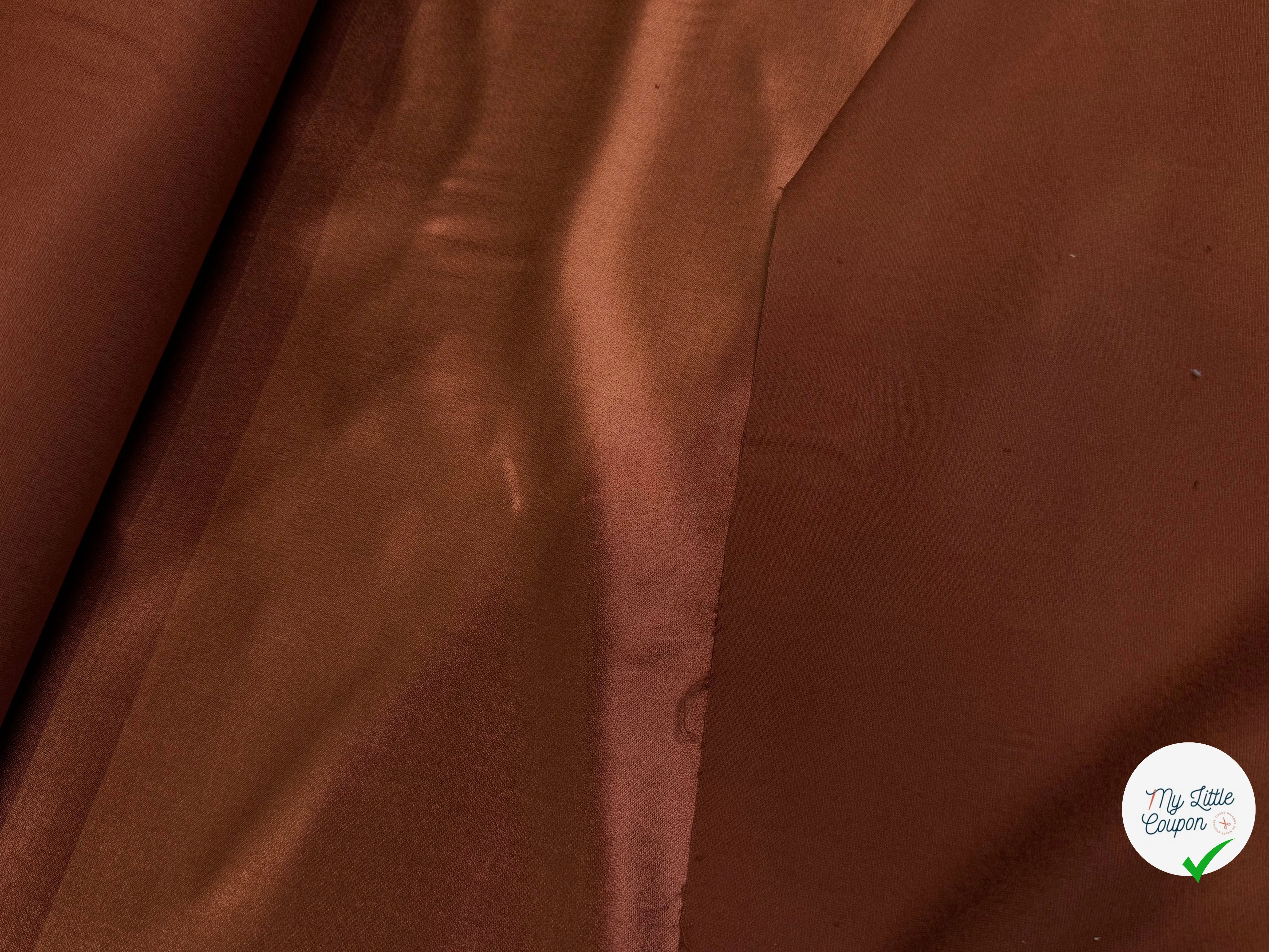 VELOURS COTON VISCOSE FAUX-UNI STRETCH ROUILLE 56% COTON 42% VISCOSE - My Little Coupon
