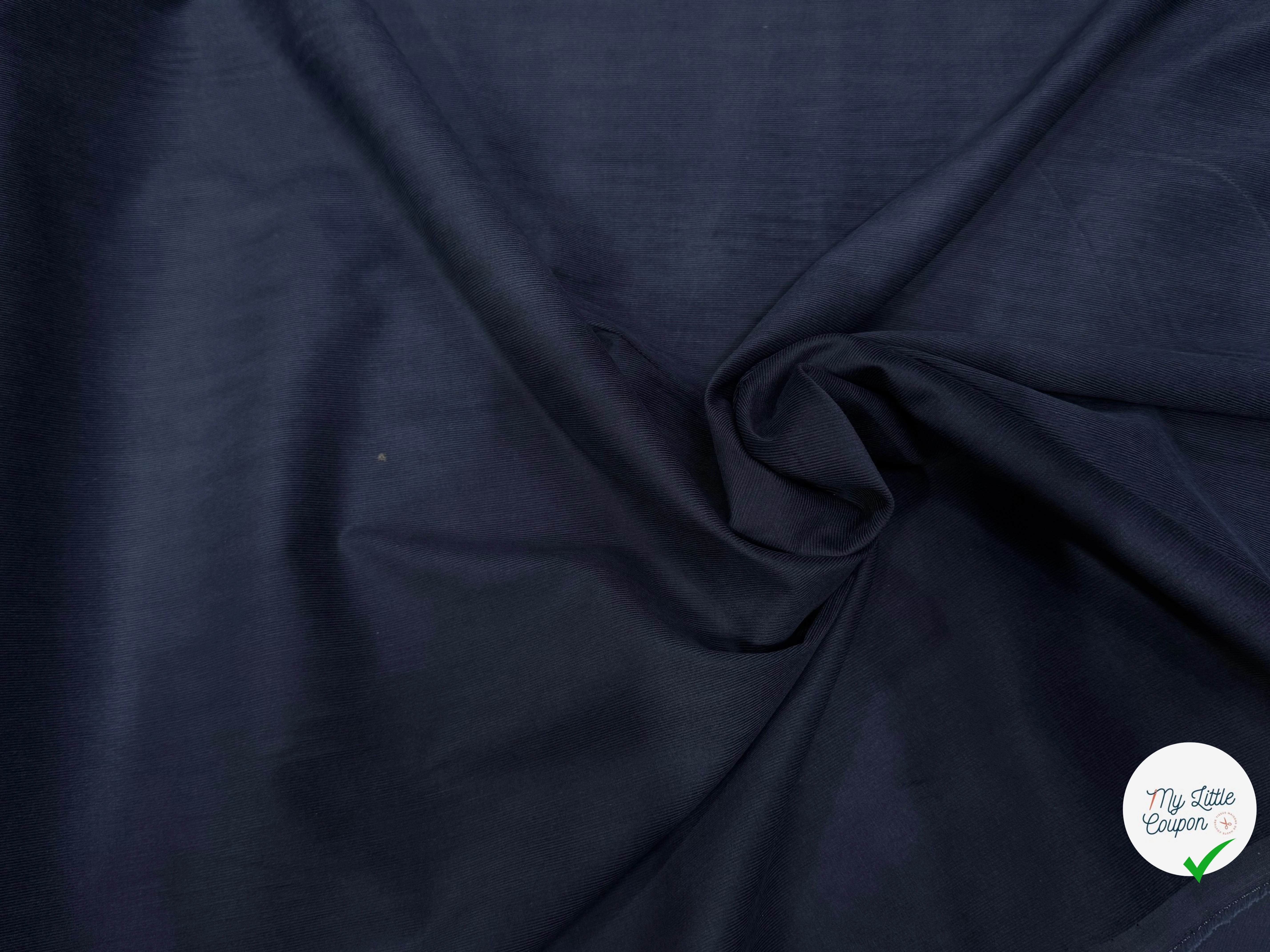 VELOURS DE COTON CLASSIQUE 1000 RAIES BLEU 100% COTON - My Little Coupon