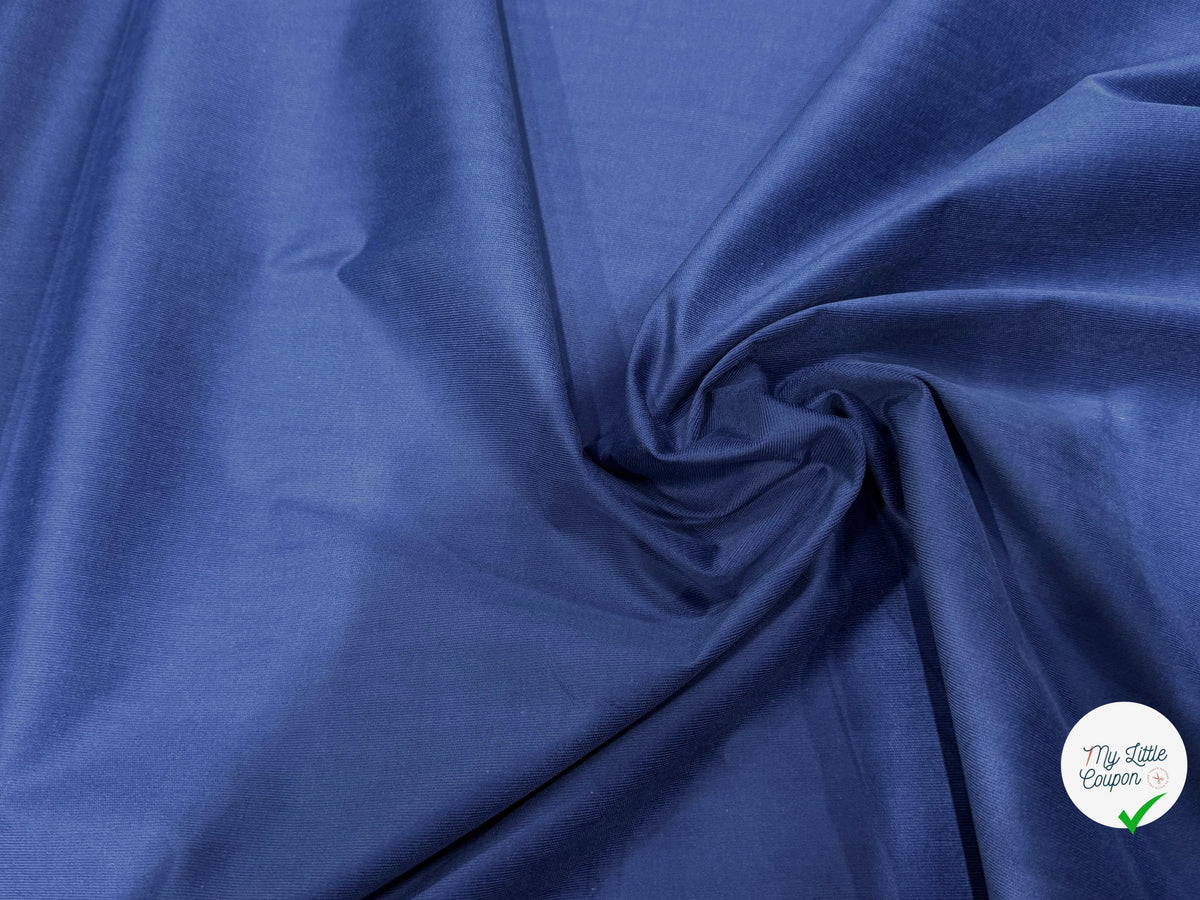 VELOURS DE COTON CLASSIQUE 1000 RAIES STRETCH BLEU 97% COTON - My Little Coupon