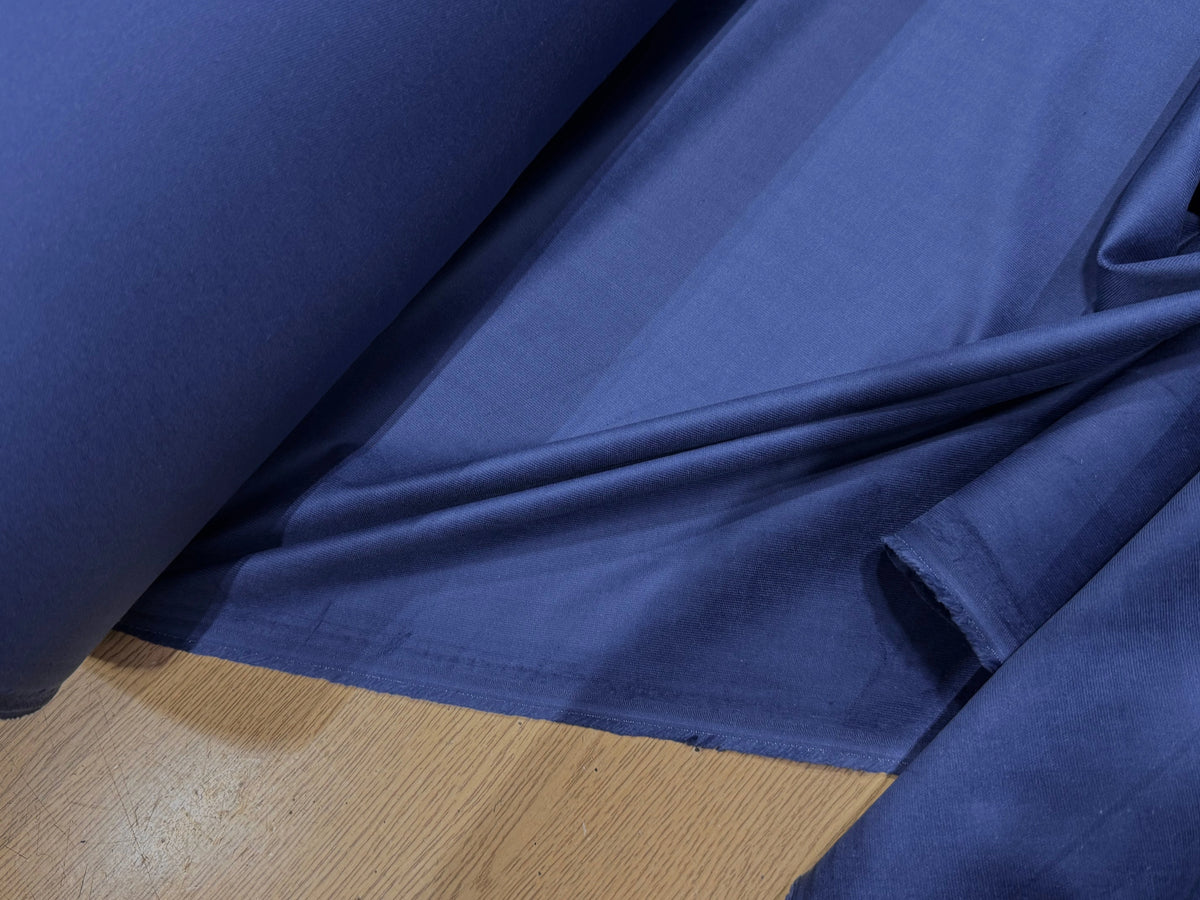 VELOURS DE COTON CLASSIQUE 1000 RAIES STRETCH BLEU 97% COTON - My Little Coupon