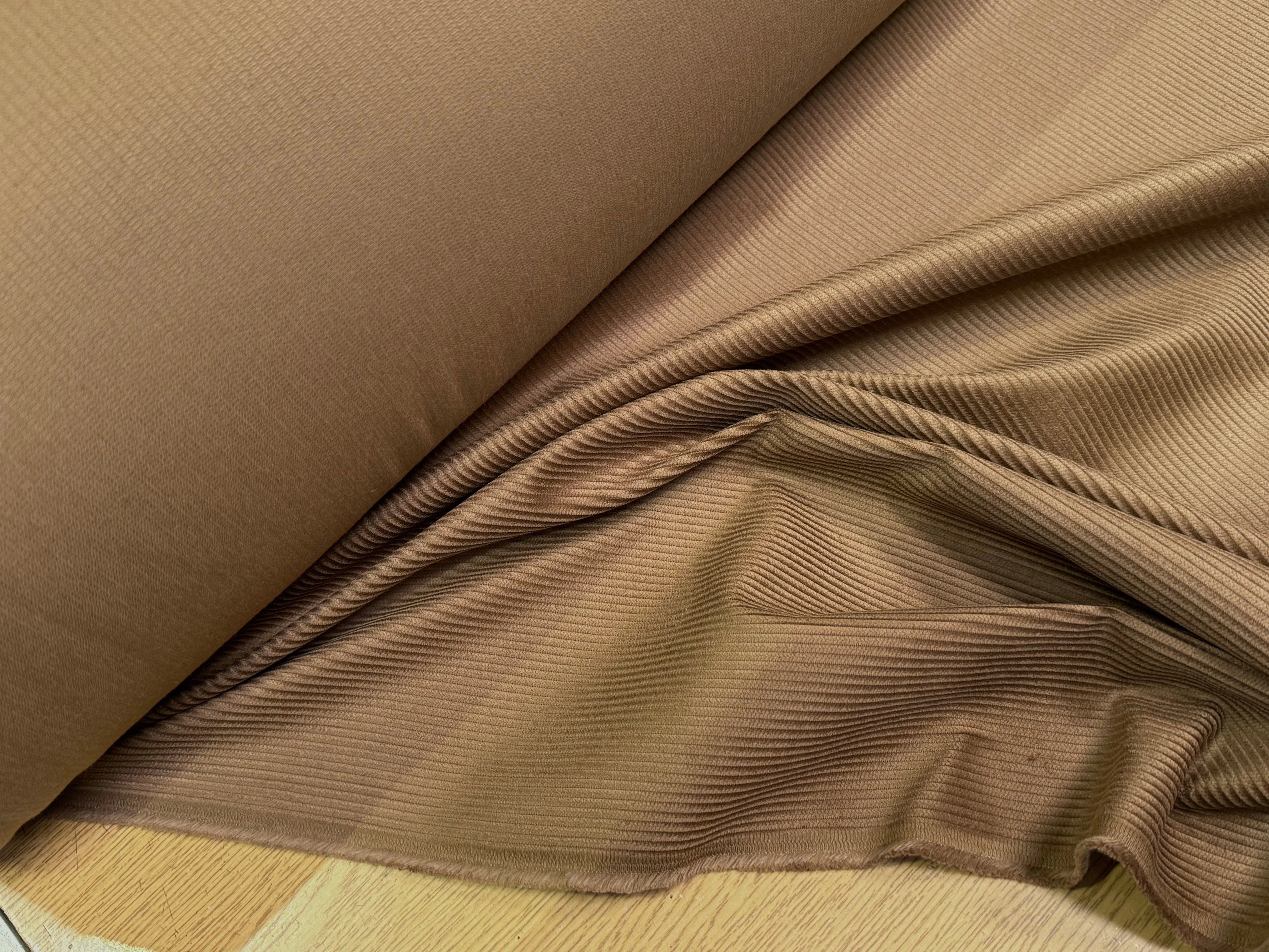 VELOURS DE COTON CLASSIQUE 300 RAIES BRUN 100% COTON - My Little Coupon