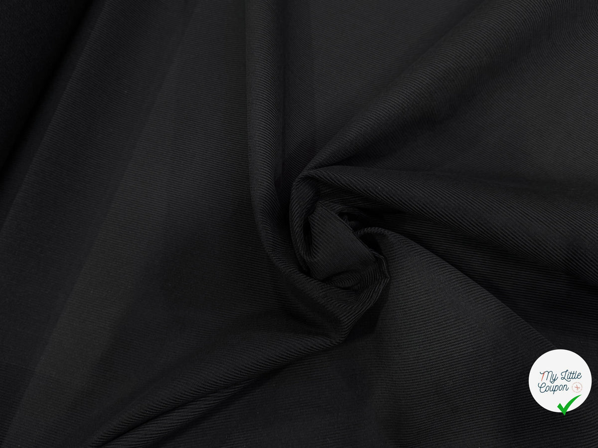 VELOURS DE COTON CLASSIQUE 500 RAIES NOIR 100% COTON - My Little Coupon