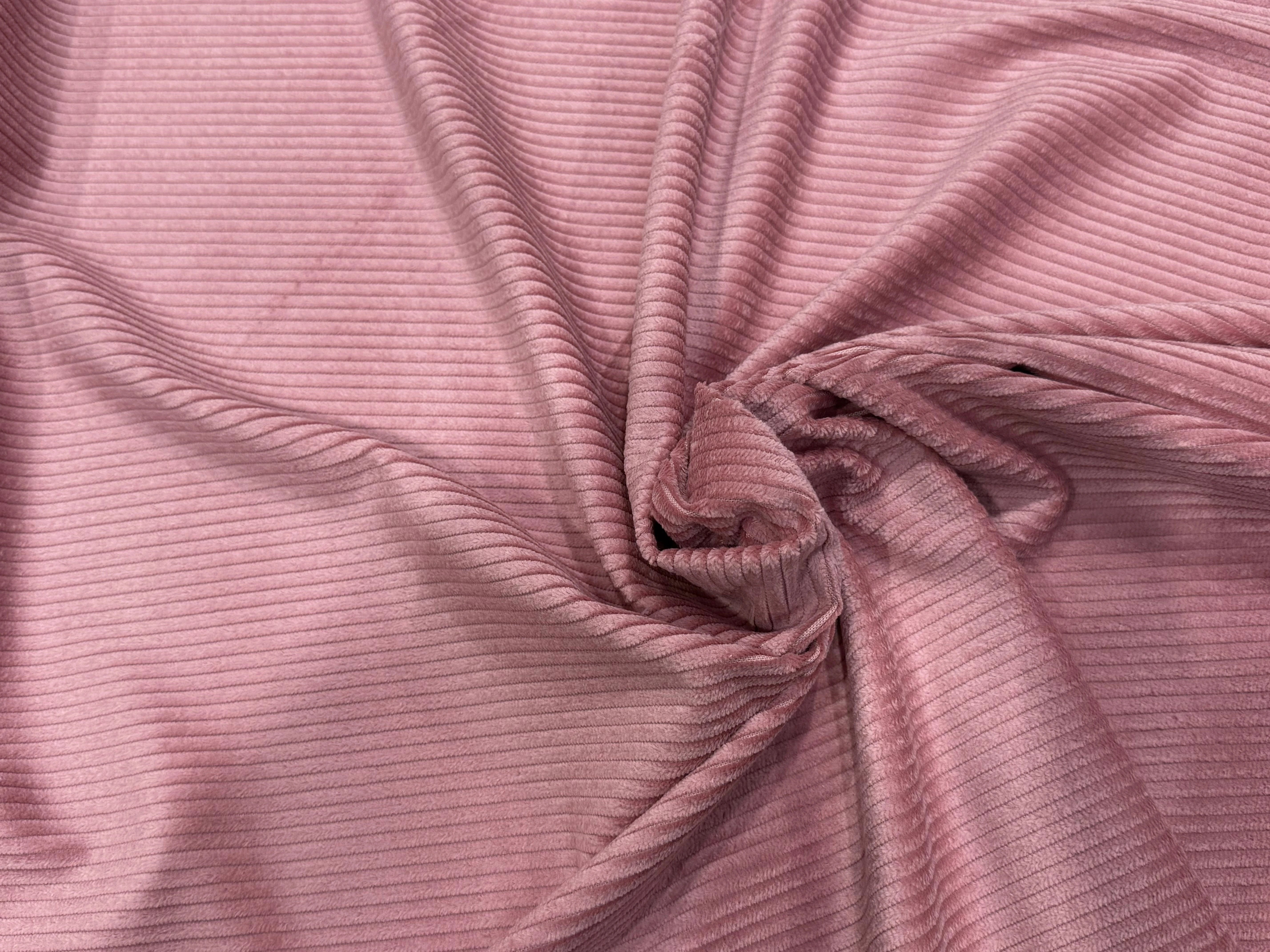 VELOURS DE COTON CLASSIQUE CÂBLÉ ROSE 85% COTON - My Little Coupon