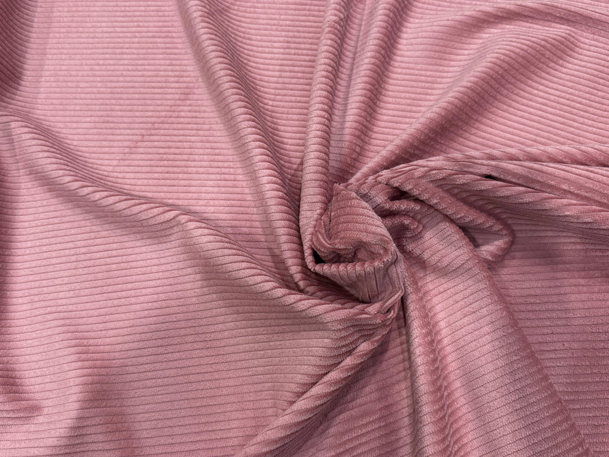 VELOURS DE COTON CLASSIQUE CÂBLÉ ROSE 85% COTON - My Little Coupon