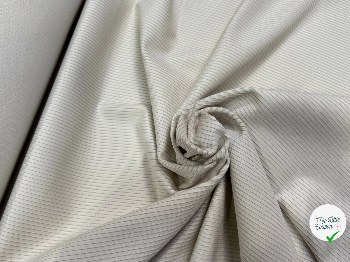 VELOURS DE COTON CORDELET BEIGE CLAIR 100% COTON - My Little Coupon