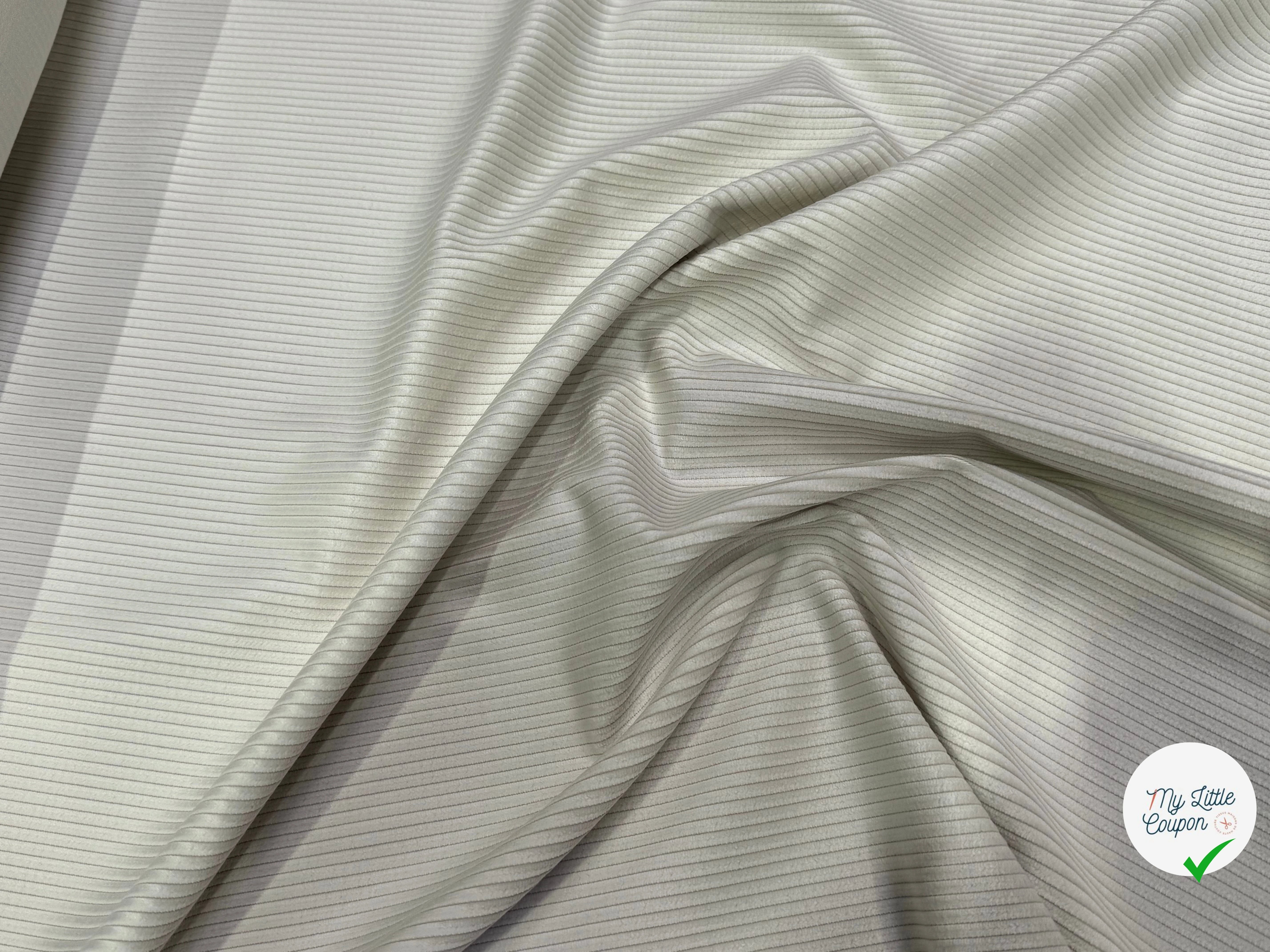 VELOURS DE COTON CORDELET BEIGE CLAIR 100% COTON - My Little Coupon