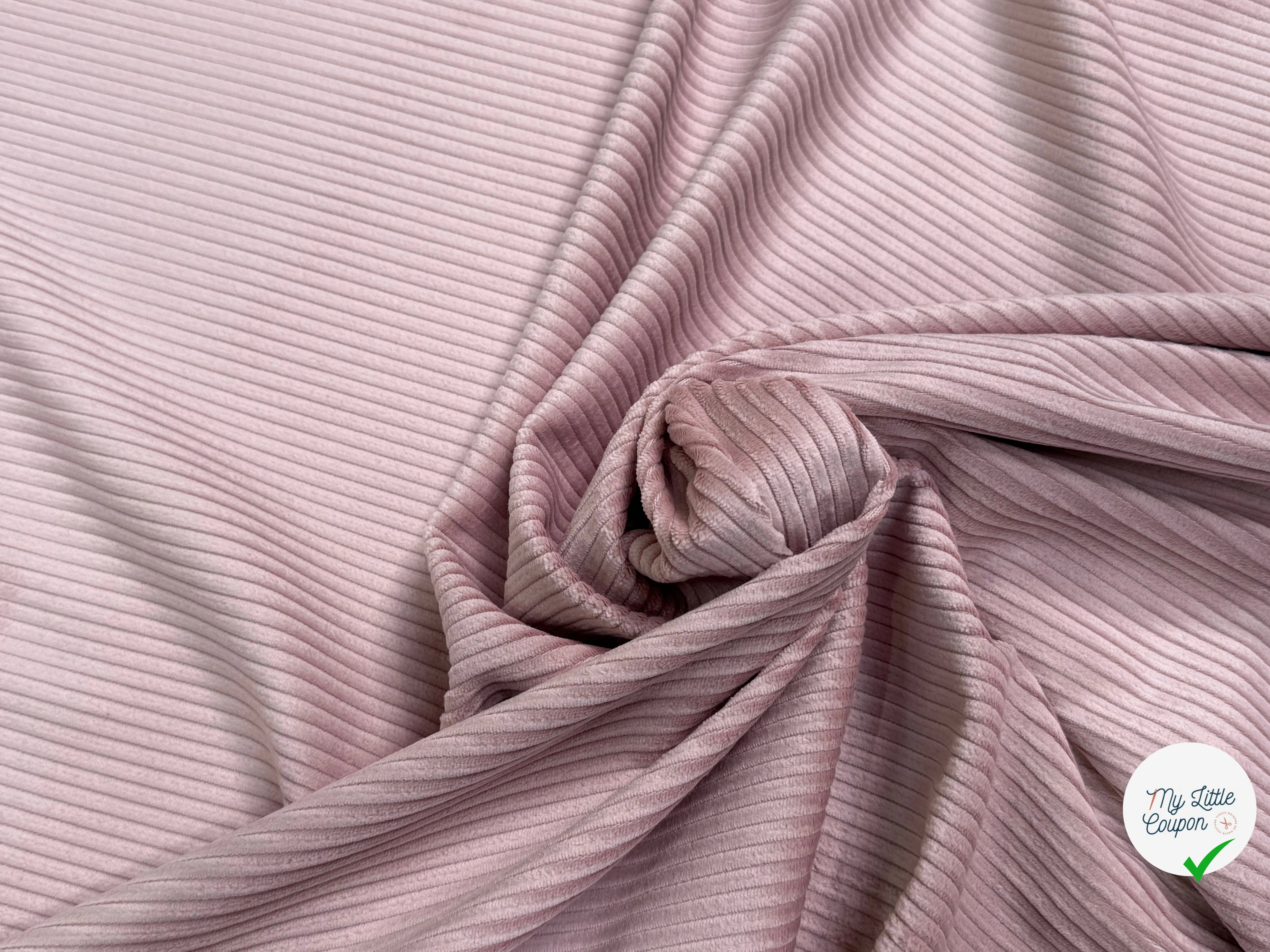 VELOURS DE COTON CORDELET SEERSUCKER ROSE 100% COTON - My Little Coupon