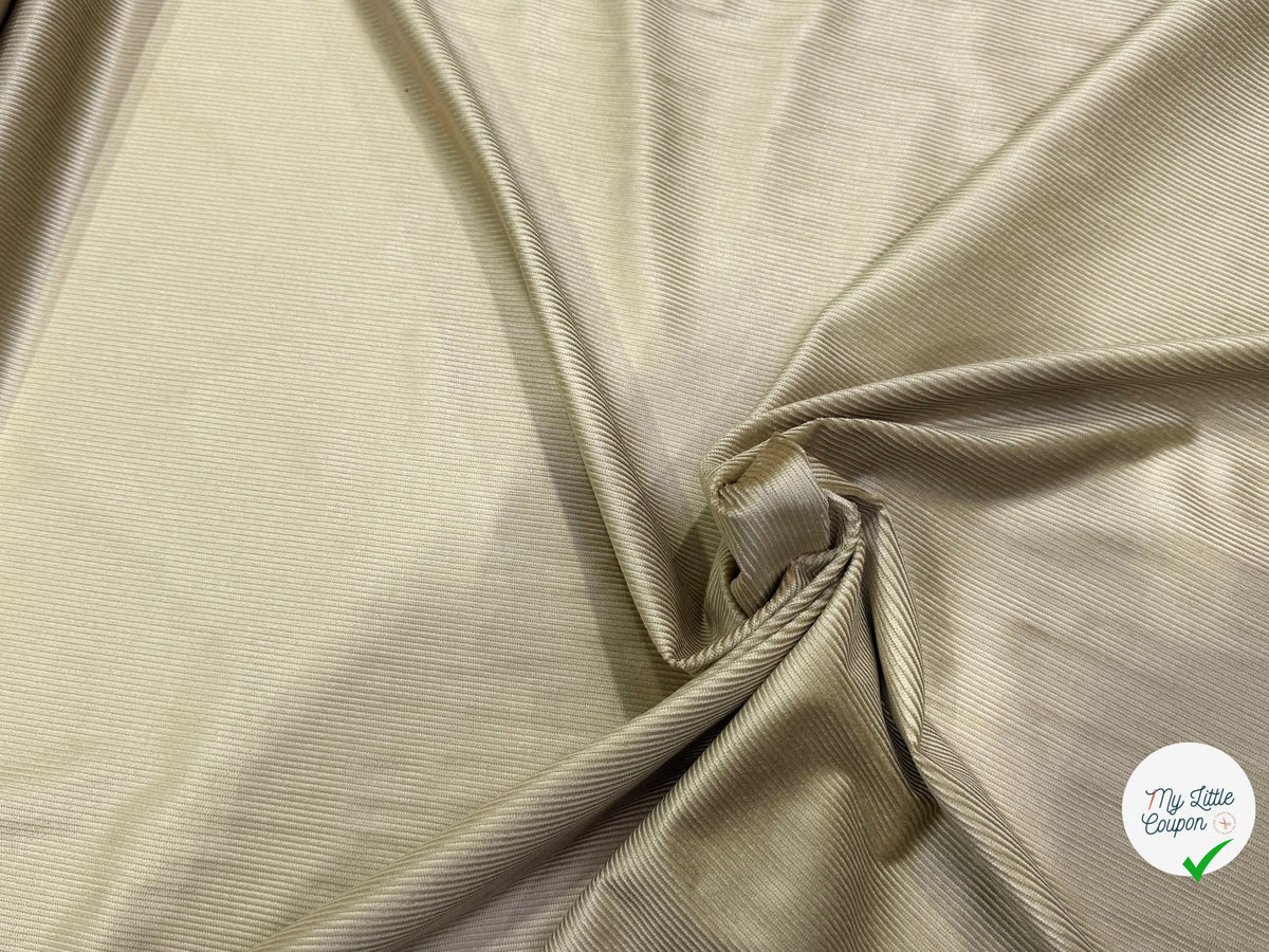 VELOURS DE COTON ET MODAL 500 RAIES STRETCH BEIGE 78% COTON - My Little Coupon