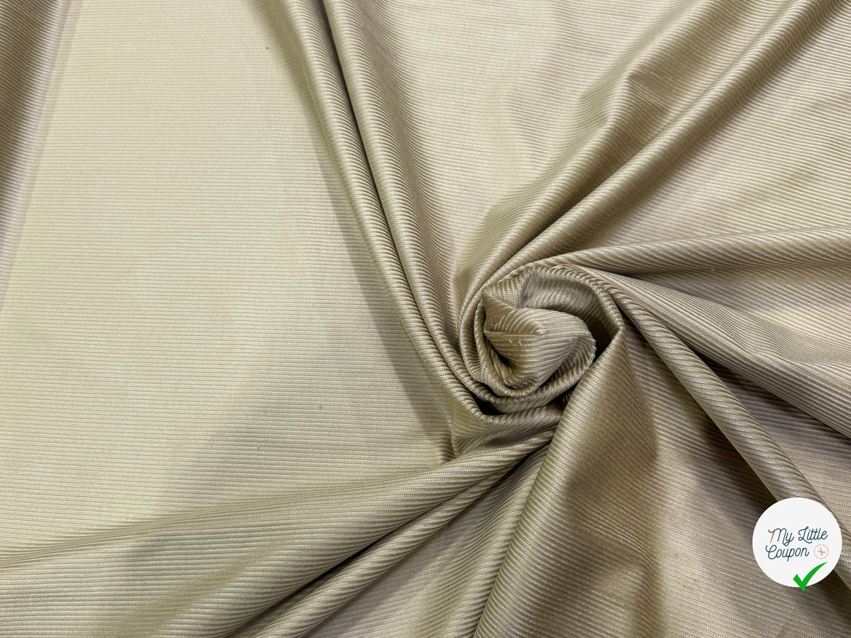 VELOURS DE COTON ET MODAL 500 RAIES STRETCH BEIGE 78% COTON - My Little Coupon
