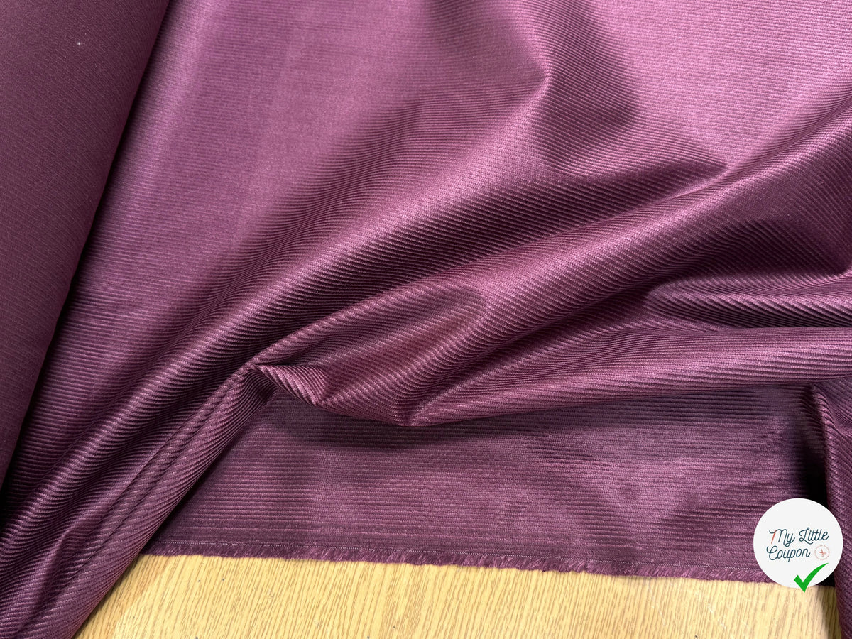 VELOURS DE COTON ET MODAL 500 RAIES STRETCH BORDEAUX 78% COTON - My Little Coupon