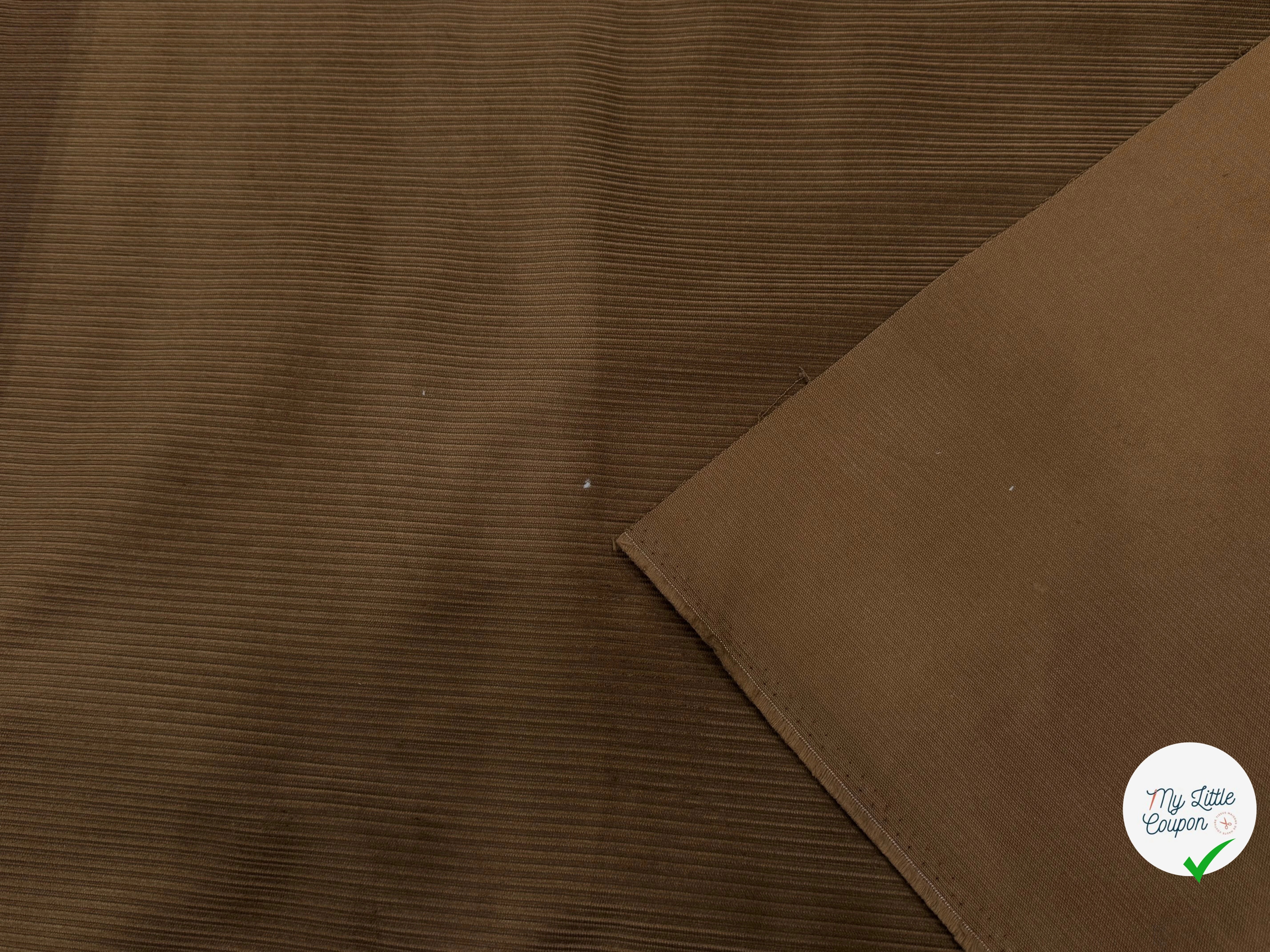 VELOURS DE COTON FANTAISIE 400 RAIES BRONZE 100% COTON - My Little Coupon