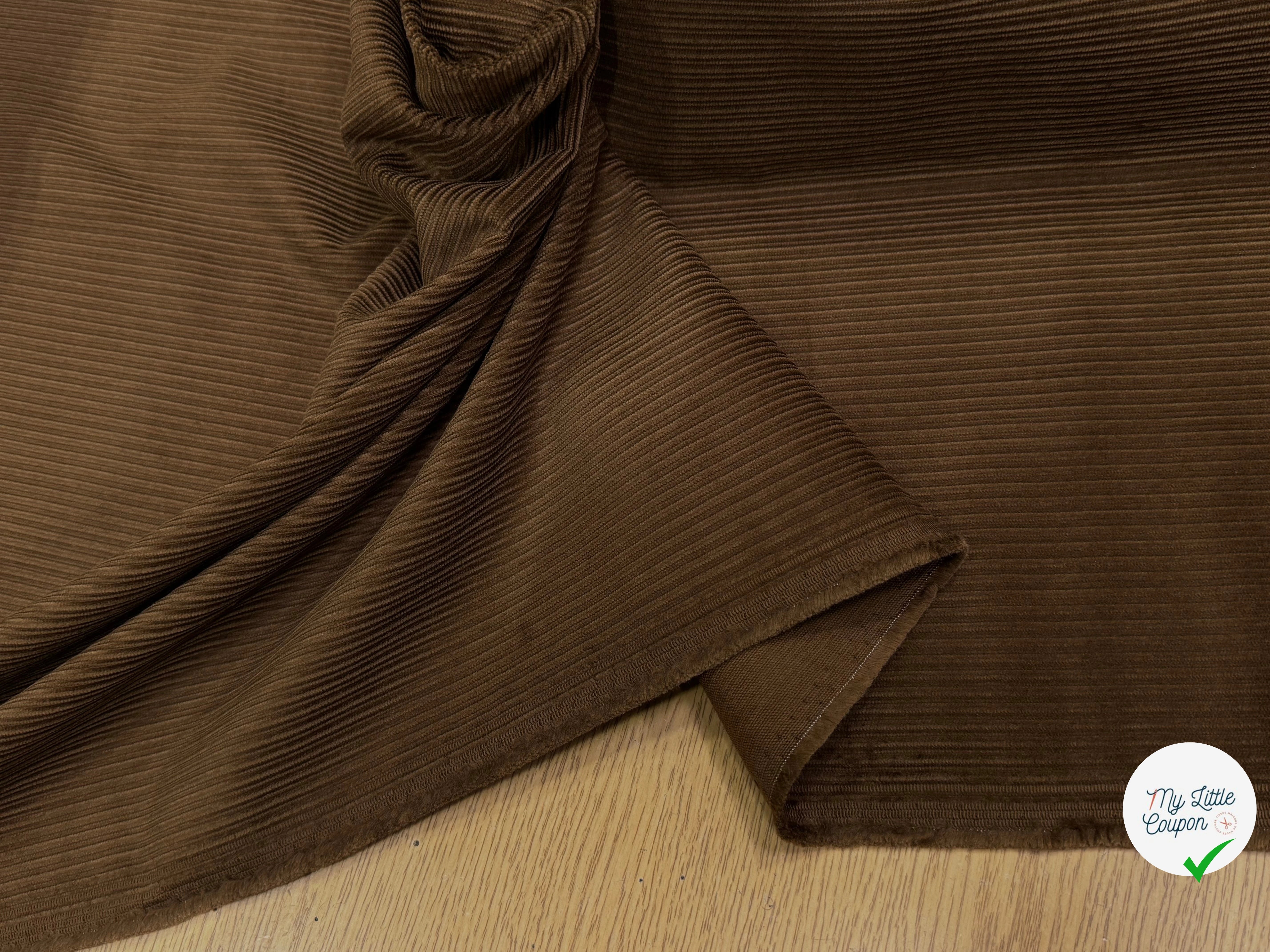 VELOURS DE COTON FANTAISIE 400 RAIES BRONZE 100% COTON - My Little Coupon