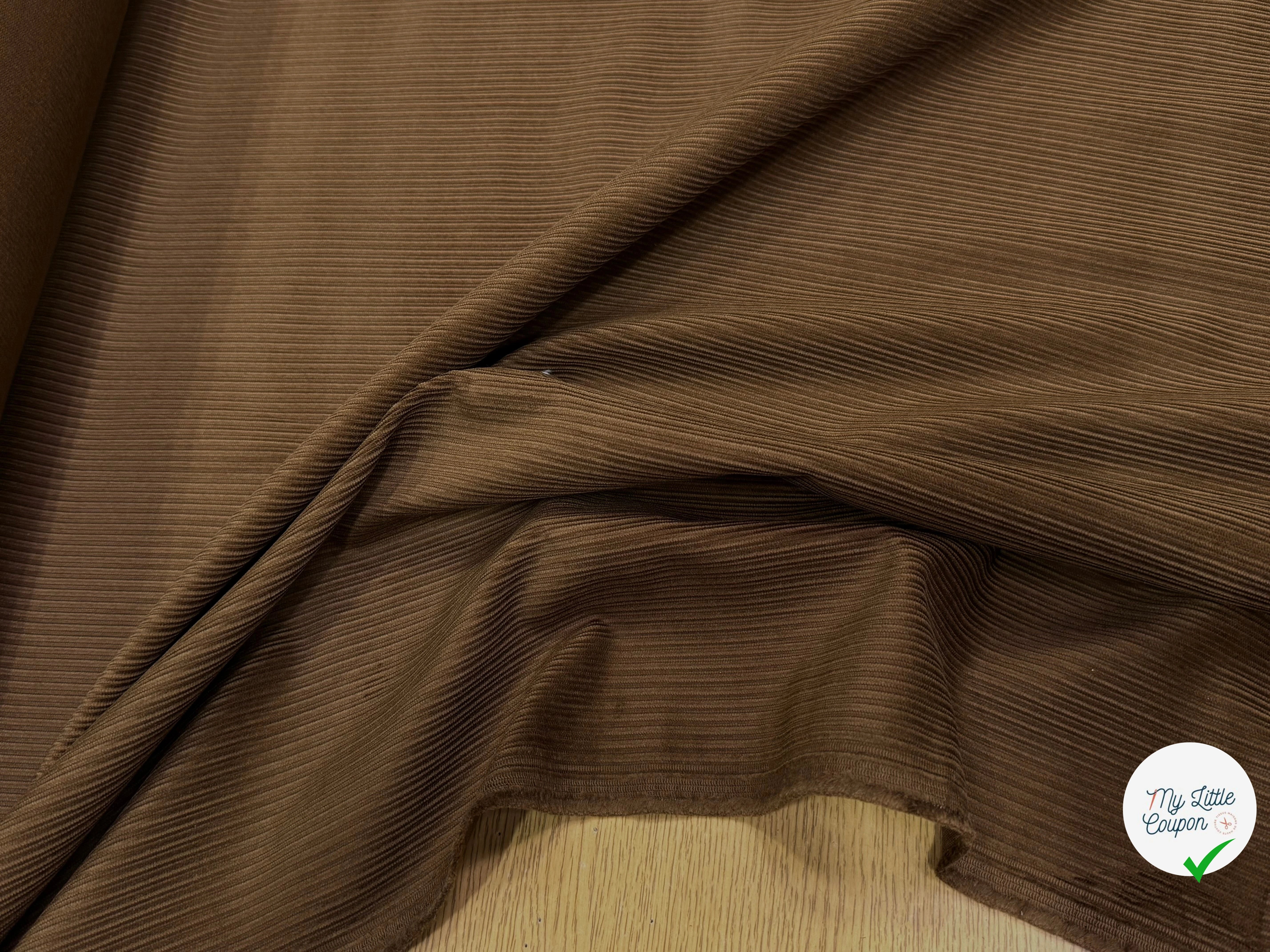 VELOURS DE COTON FANTAISIE 400 RAIES BRONZE 100% COTON - My Little Coupon