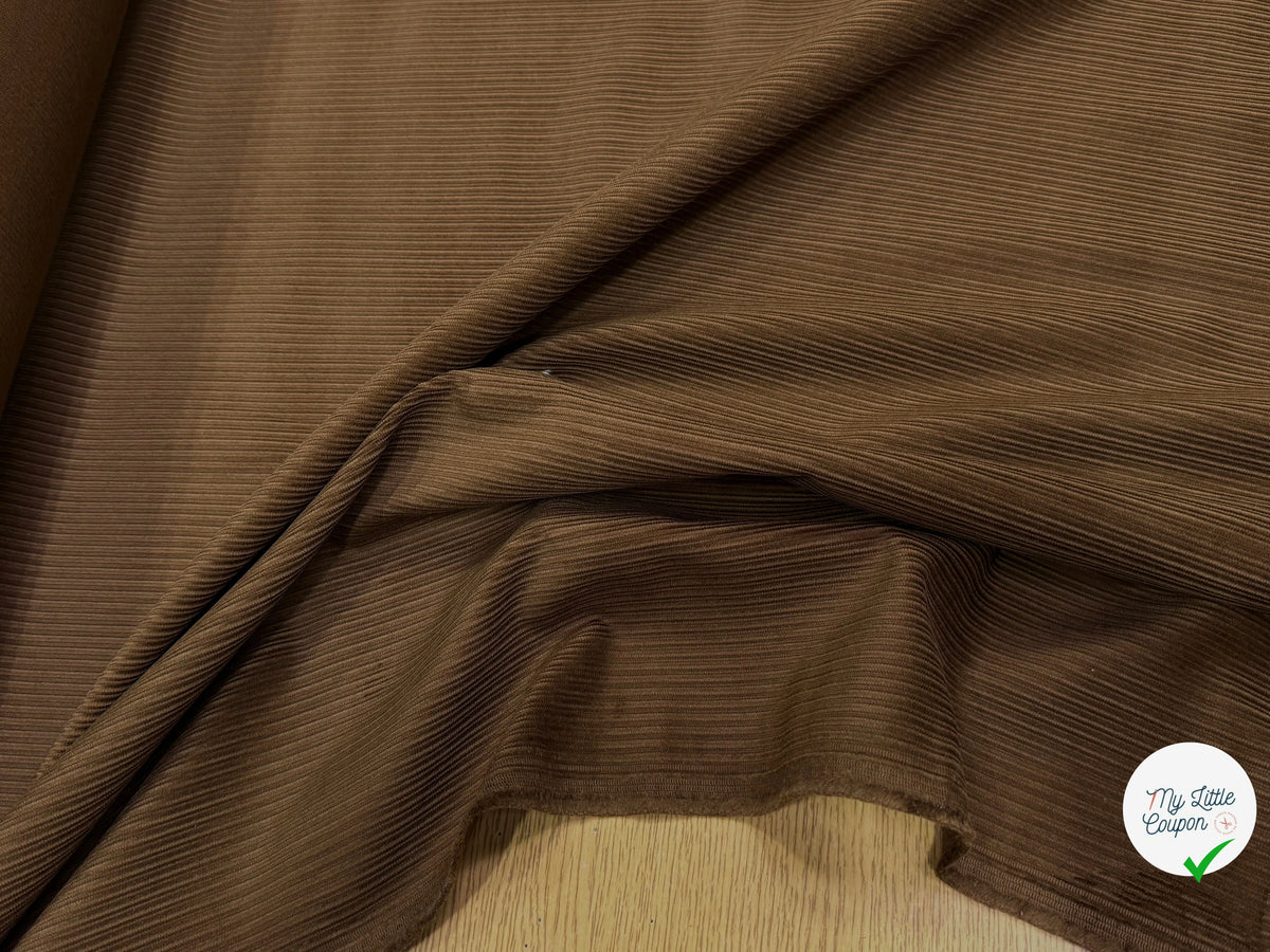 VELOURS DE COTON FANTAISIE 400 RAIES BRONZE 100% COTON - My Little Coupon