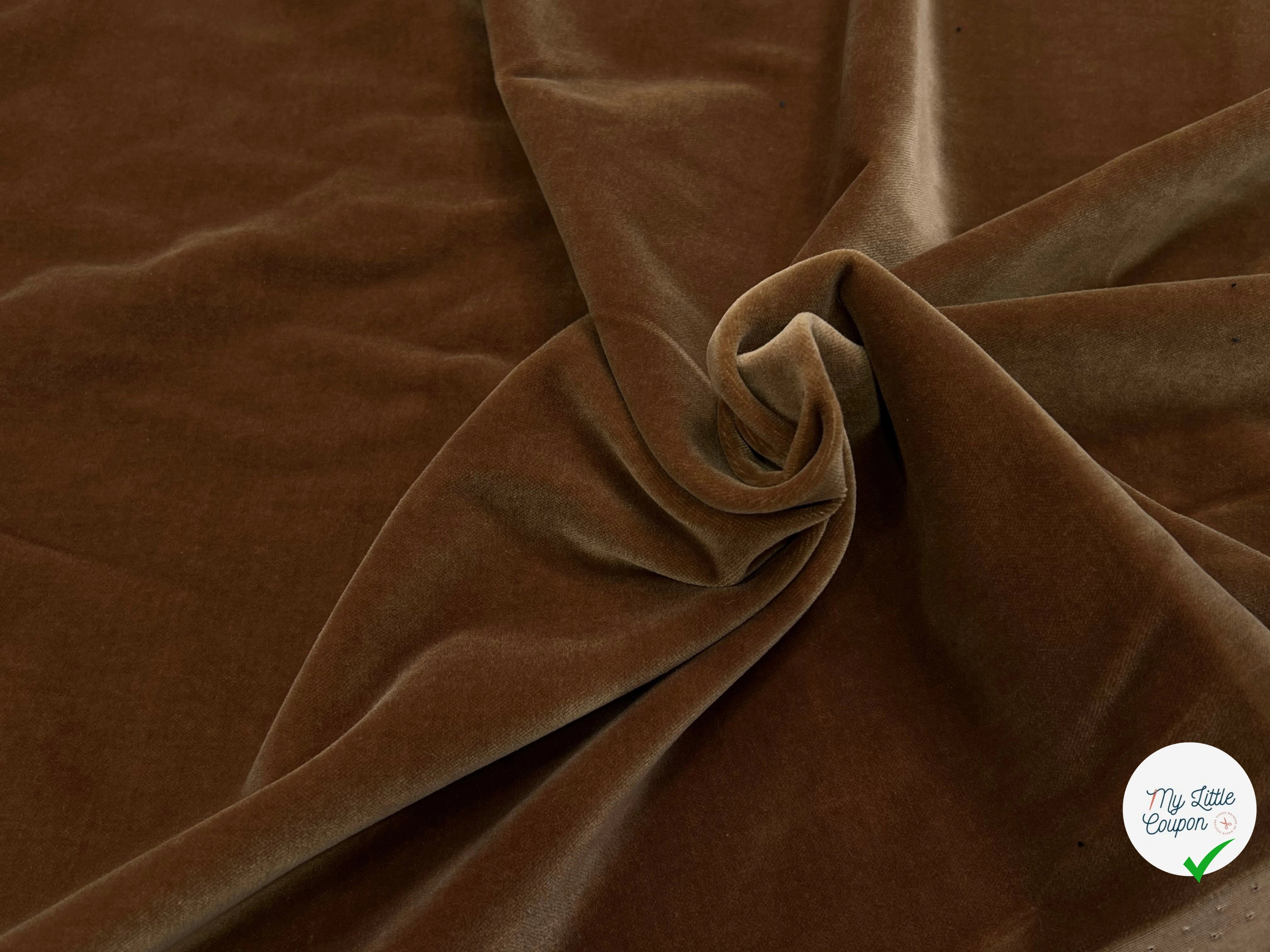 VELOURS DE COTON LISSE CARAMEL 100% COTON - My Little Coupon