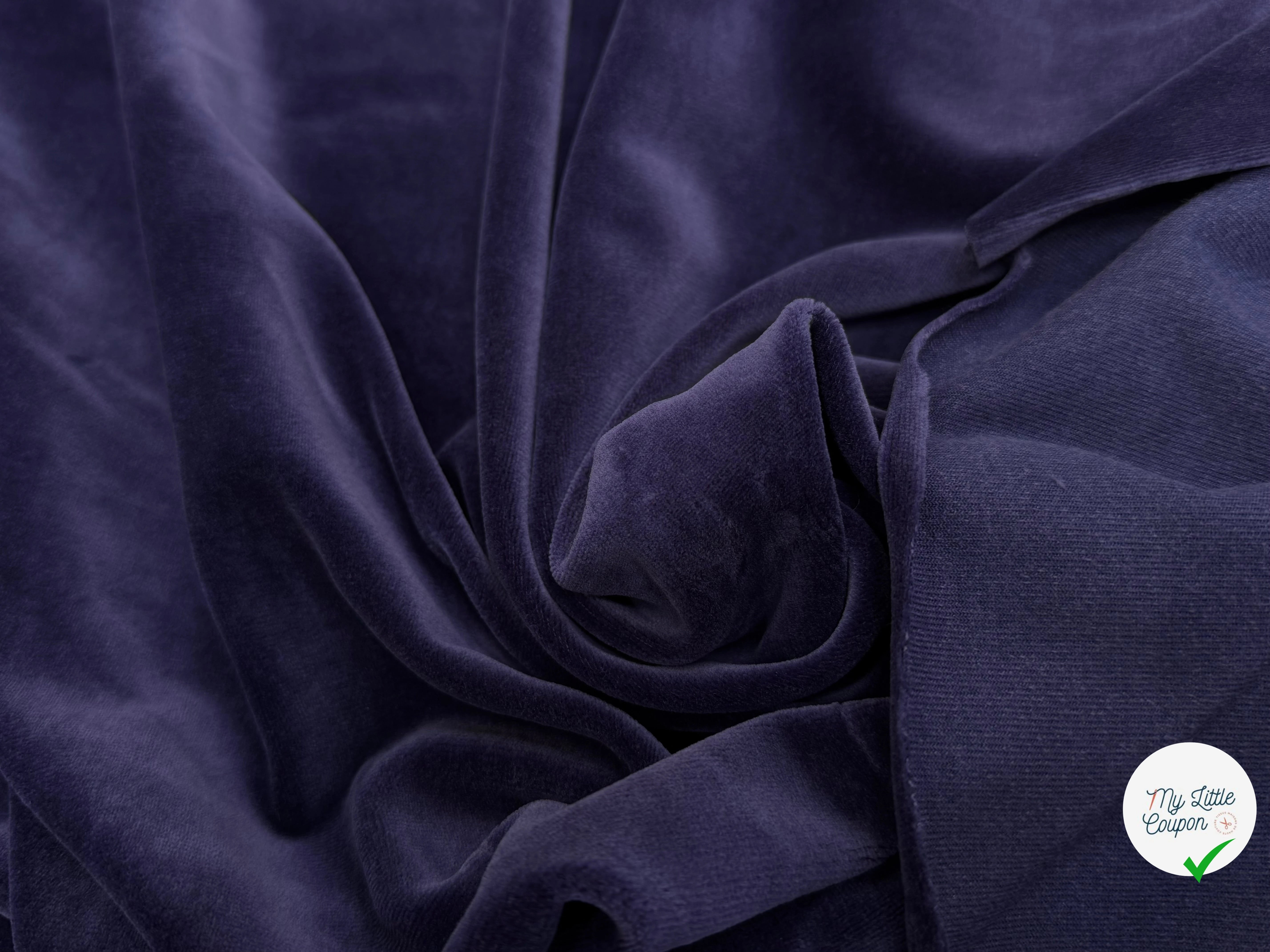 VELOURS DE COTON MOUSSE STRETCH WORK BLUE TOUCHER DOUX - My Little Coupon