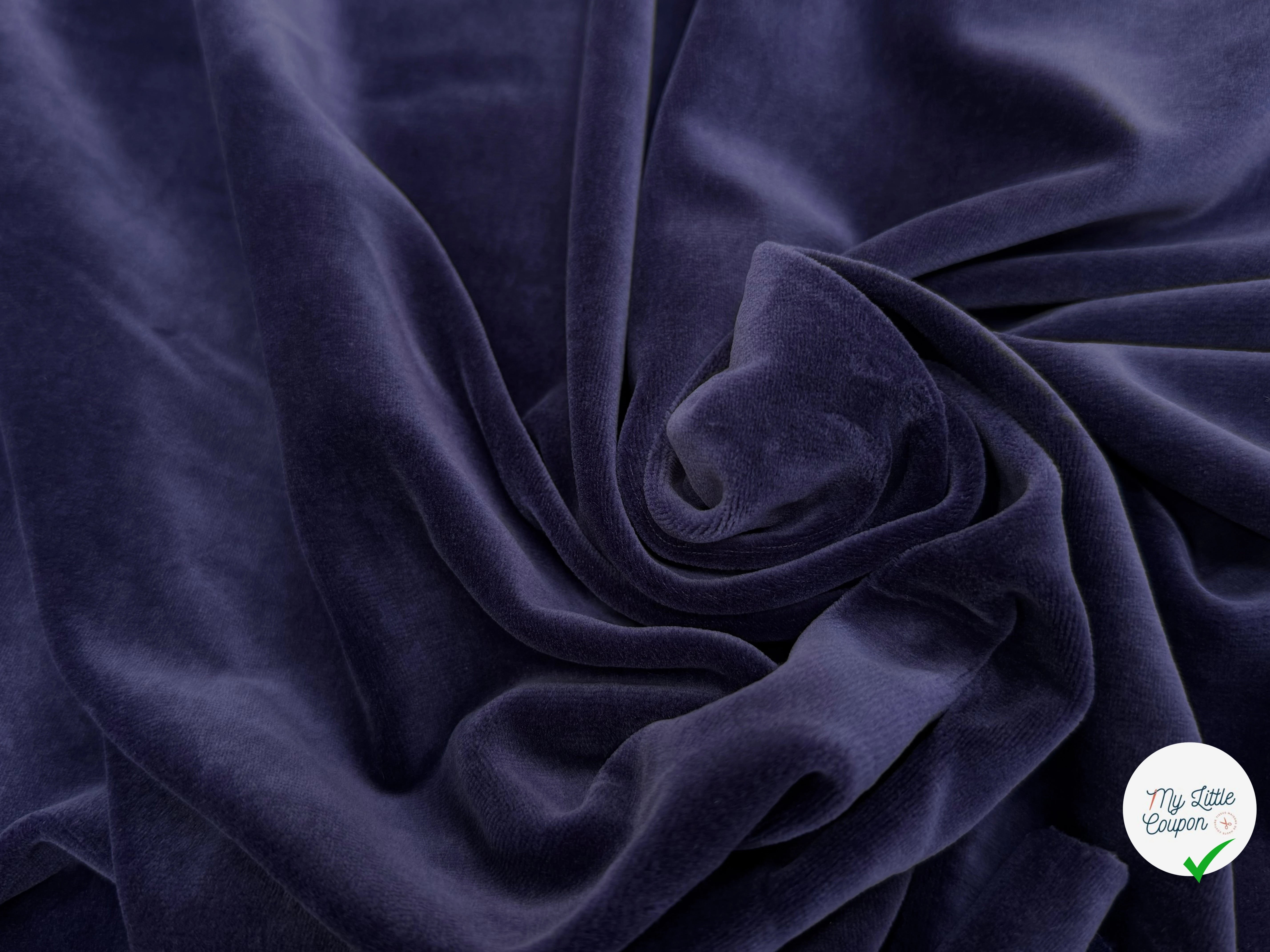 VELOURS DE COTON MOUSSE STRETCH WORK BLUE TOUCHER DOUX - My Little Coupon