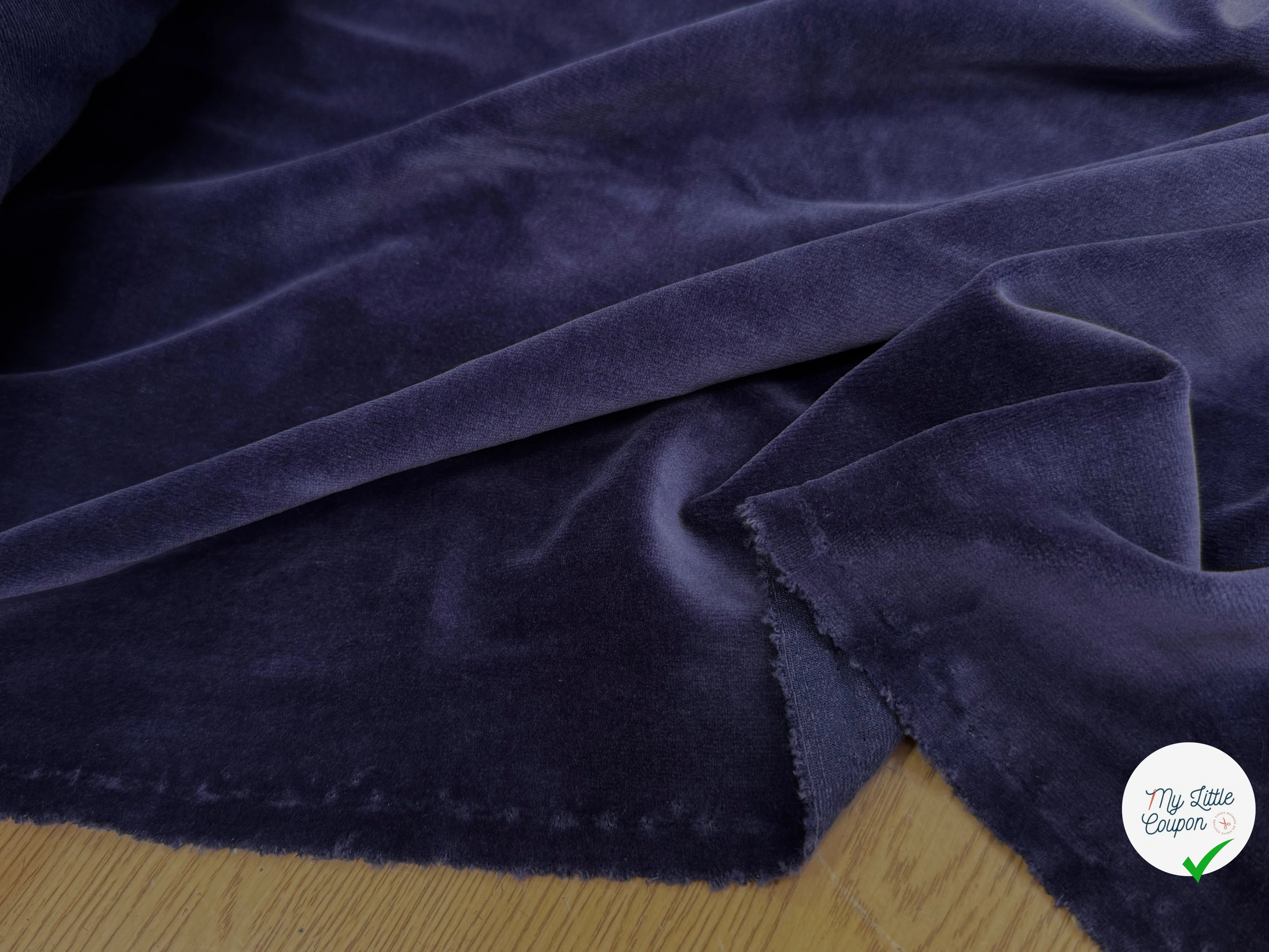 VELOURS DE COTON MOUSSE STRETCH WORK BLUE TOUCHER DOUX - My Little Coupon
