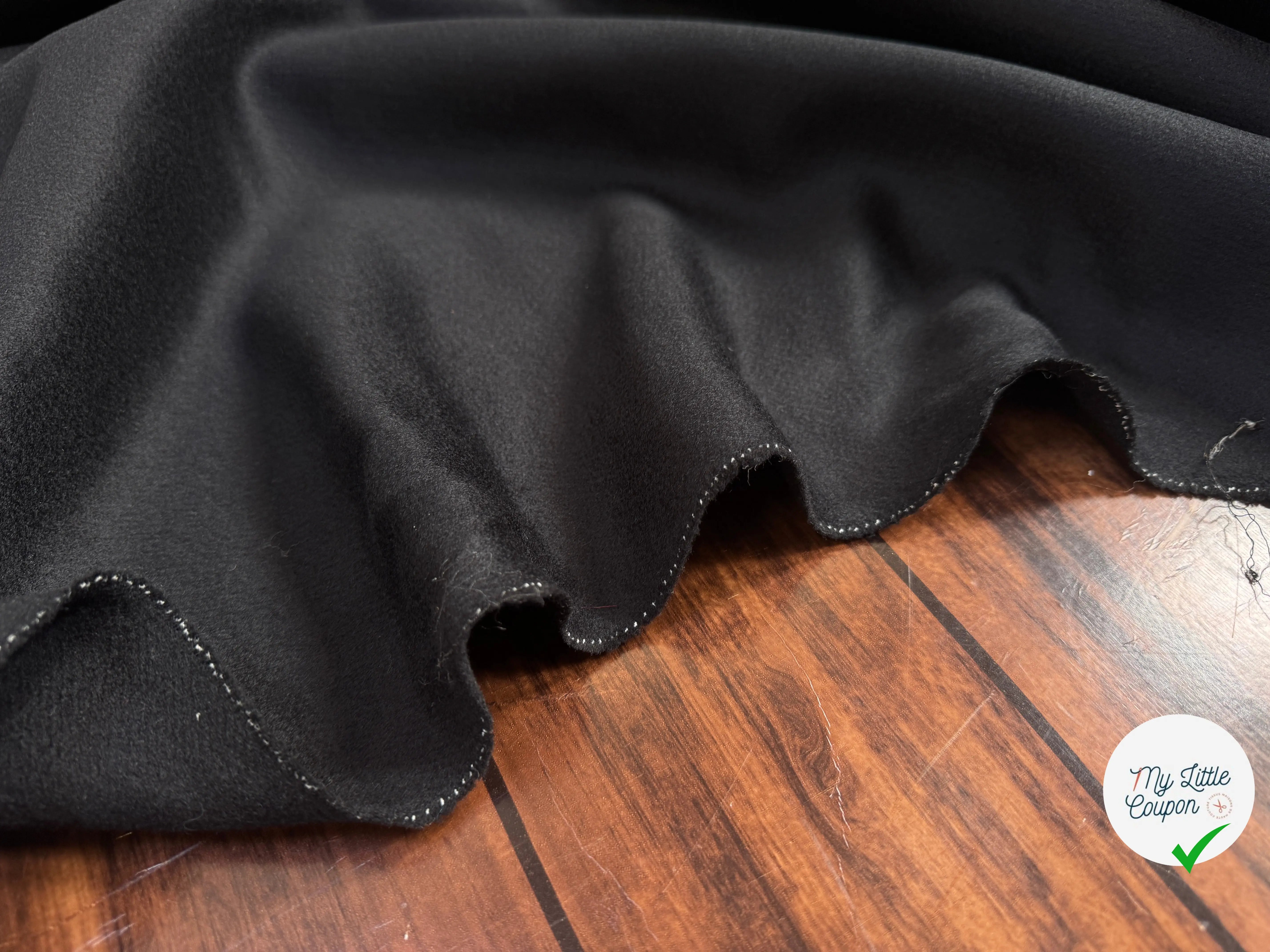 VELOURS DE LAINE MANTEAU SUBLIMISSIME NOIR PROFOND - My Little Coupon