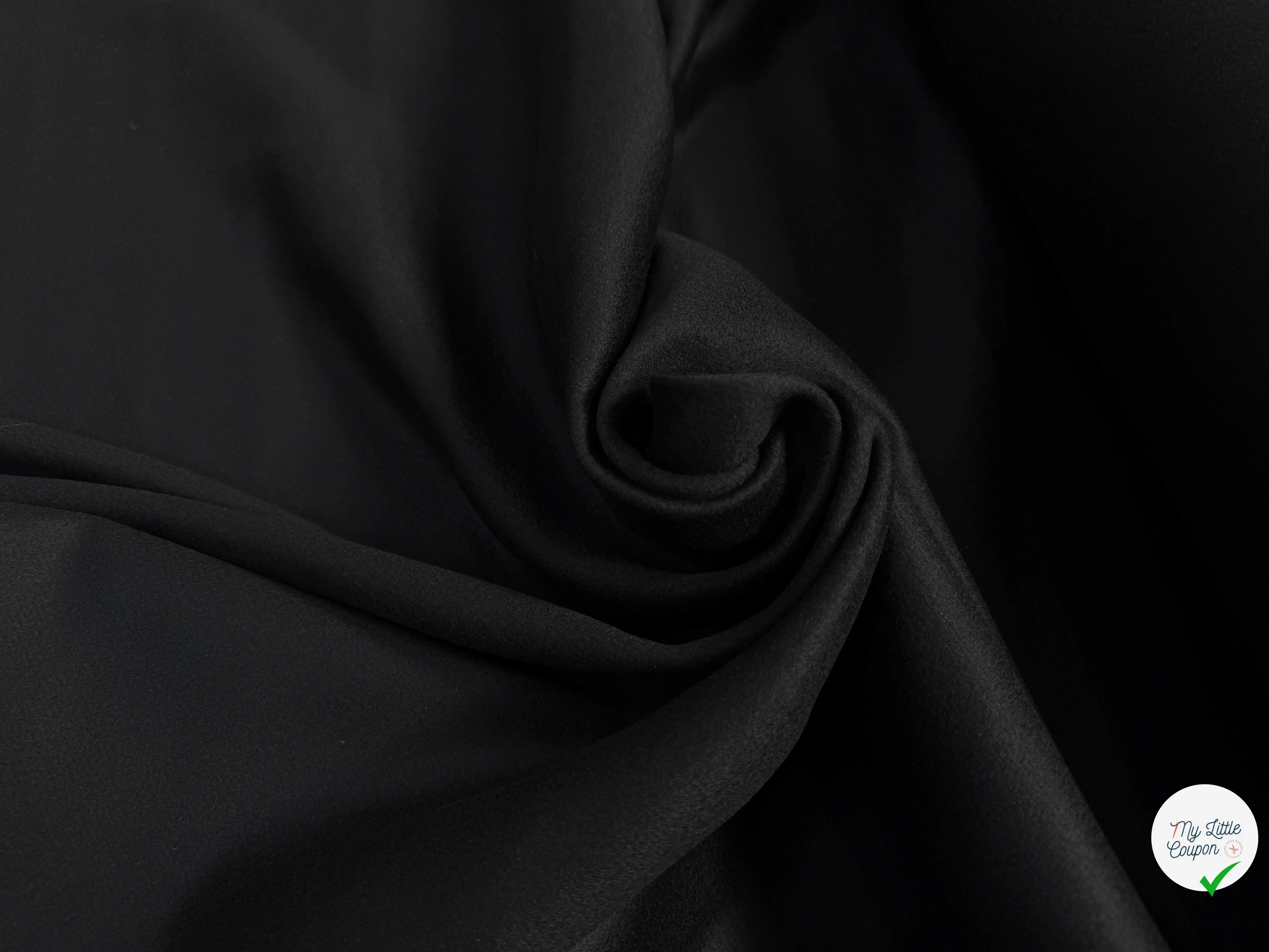 VELOURS DE LAINE MANTEAU SUBLIMISSIME NOIR PROFOND - My Little Coupon