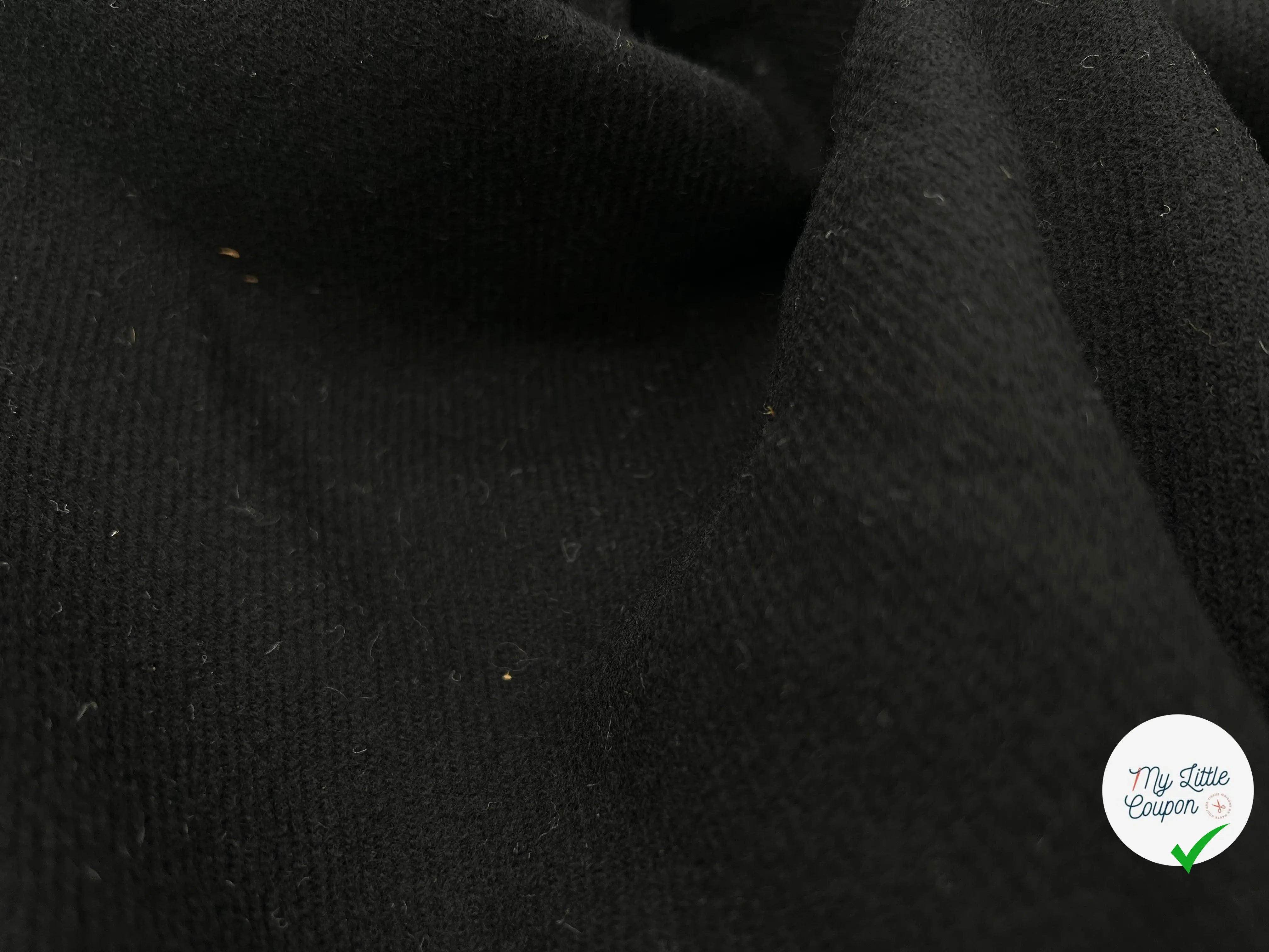 VELOURS DE LAINE NOIR STRIÉ - My Little Coupon - tissu - coudre
