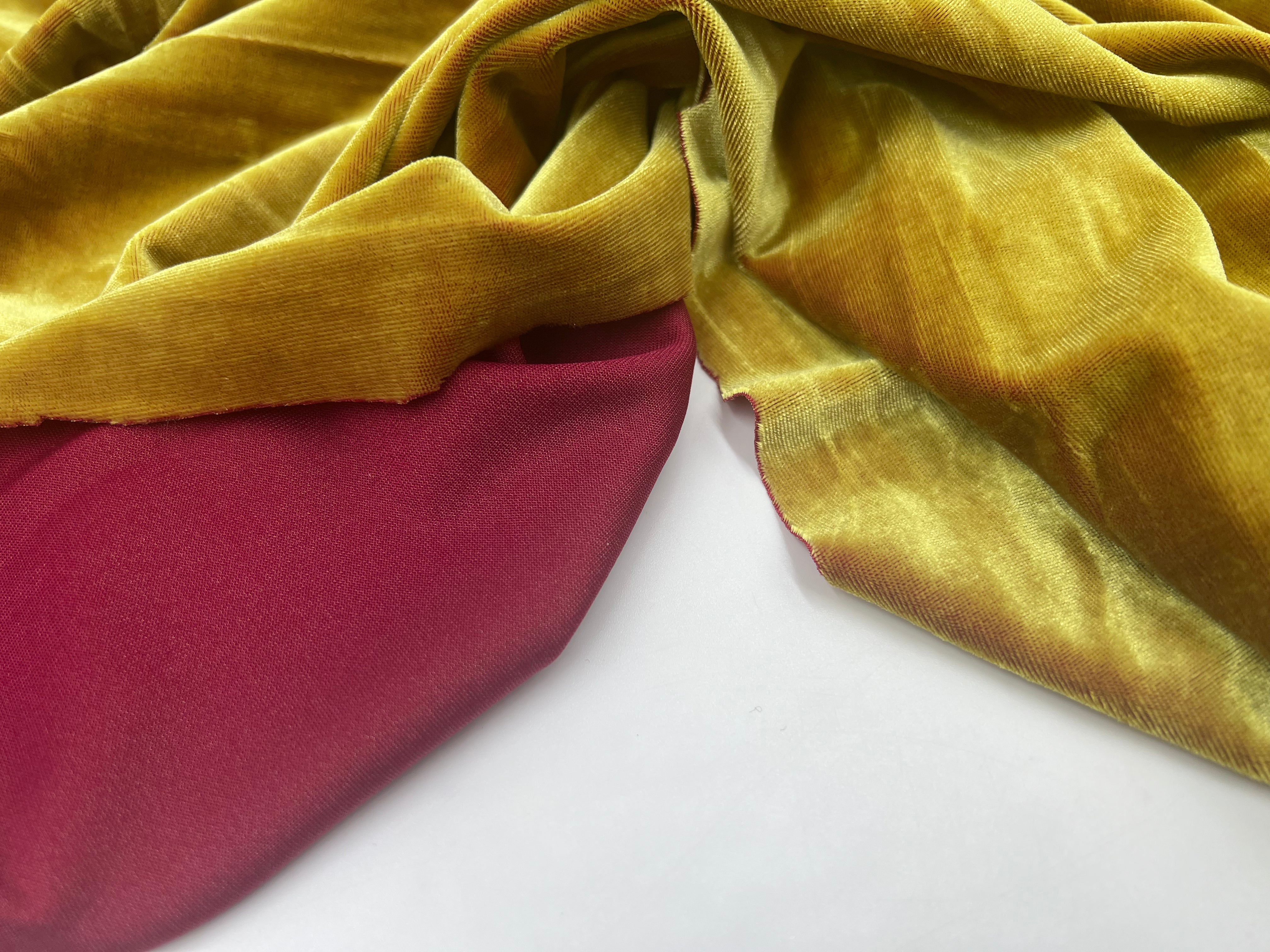 VELOURS DE SOIE MAILLE JAUNE D'OR MSO