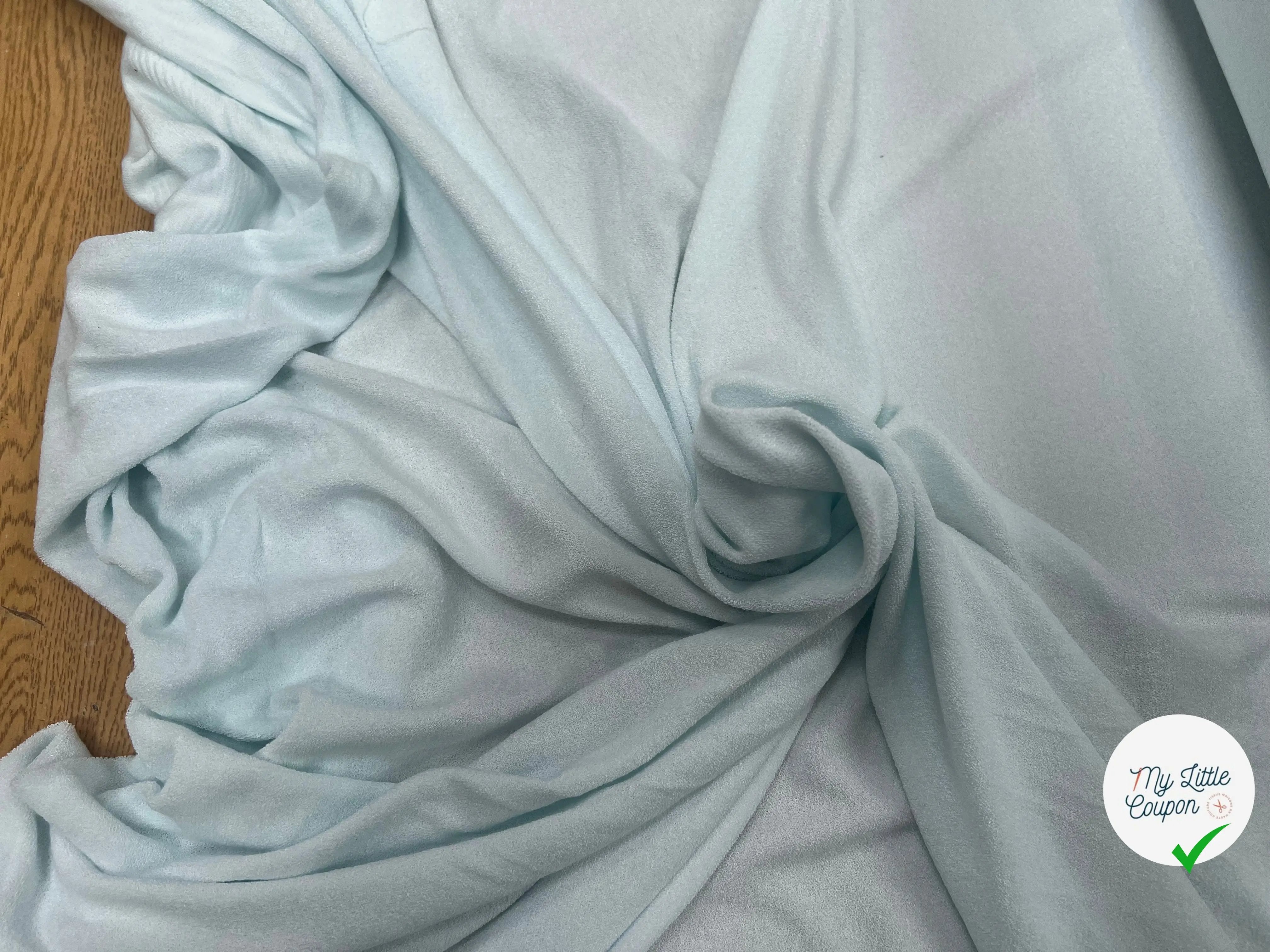 VELOURS ÉPONGE COTON BLEU MENTHE GLACE - My Little Coupon