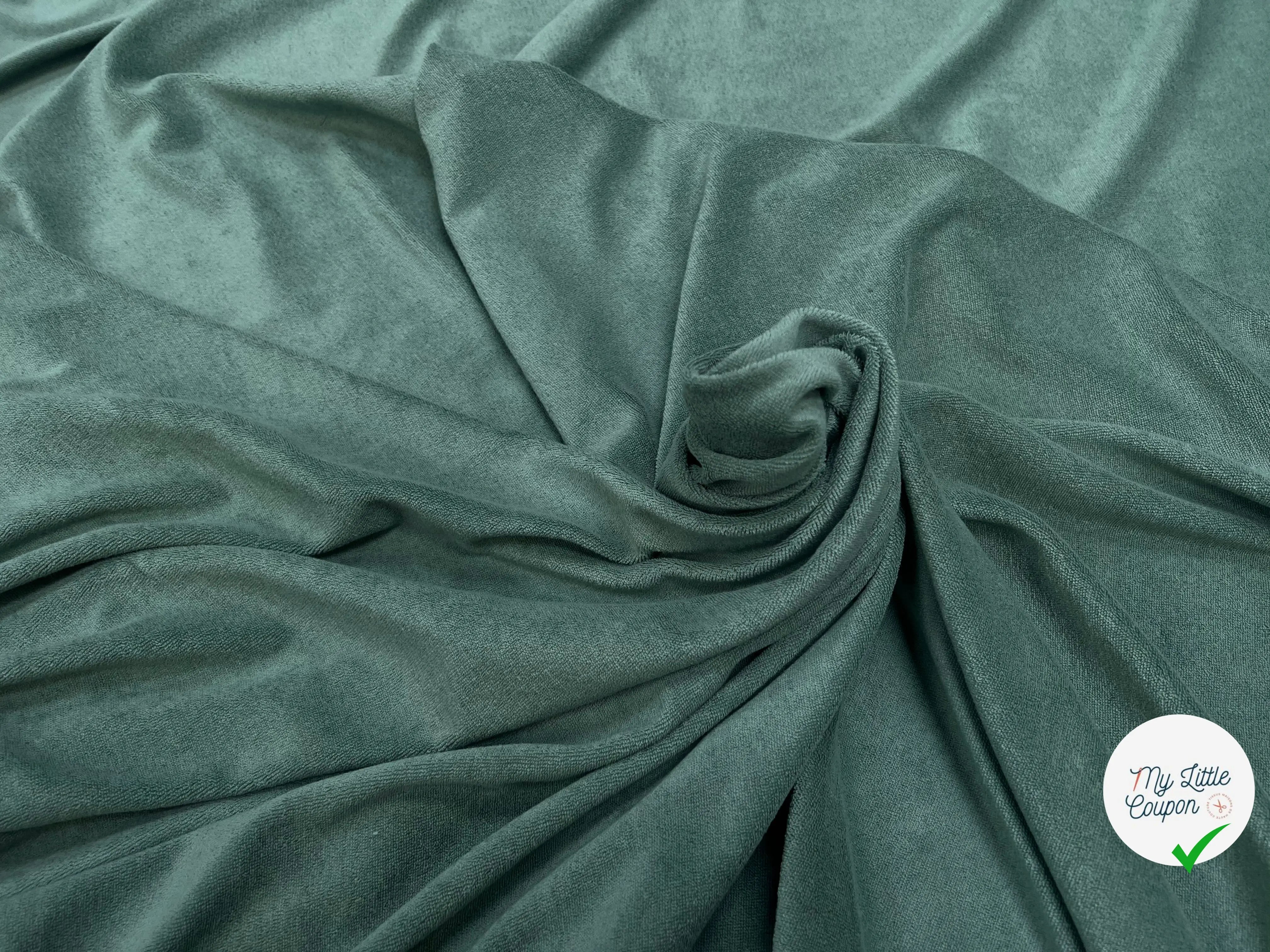 VELOURS EPONGE VERTE AMANDE 80% COTON MADE IN FRANCE - My Little Coupon